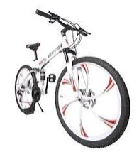 Seaich Adult White Folding FSR (Spoke Rims) Mountain Bike