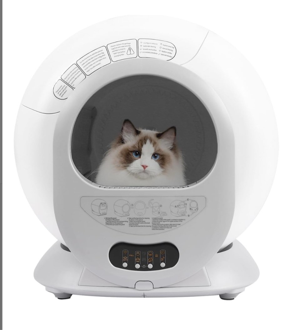 18W Smart Self-Cleaning Litter Box Large Automatic Smart Cat Litter Box Self-Cleaning Cat Litter Box