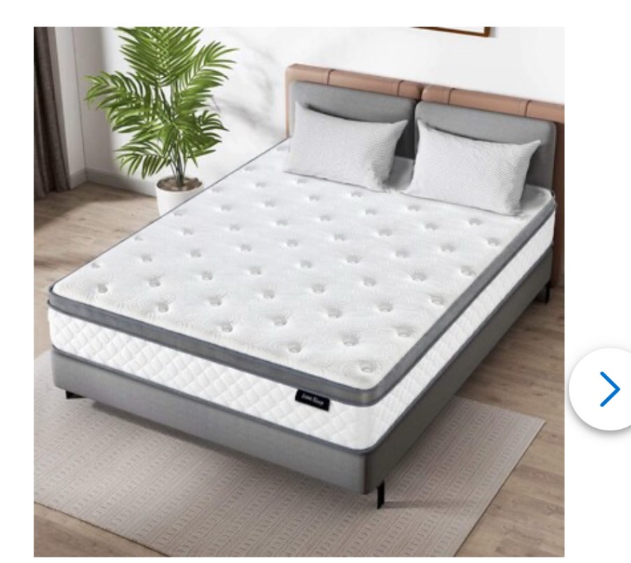 10-in Twin Hybrid Memory Foam/Coil Blend Mattress in a Box   Similar To The Stock Different Color 