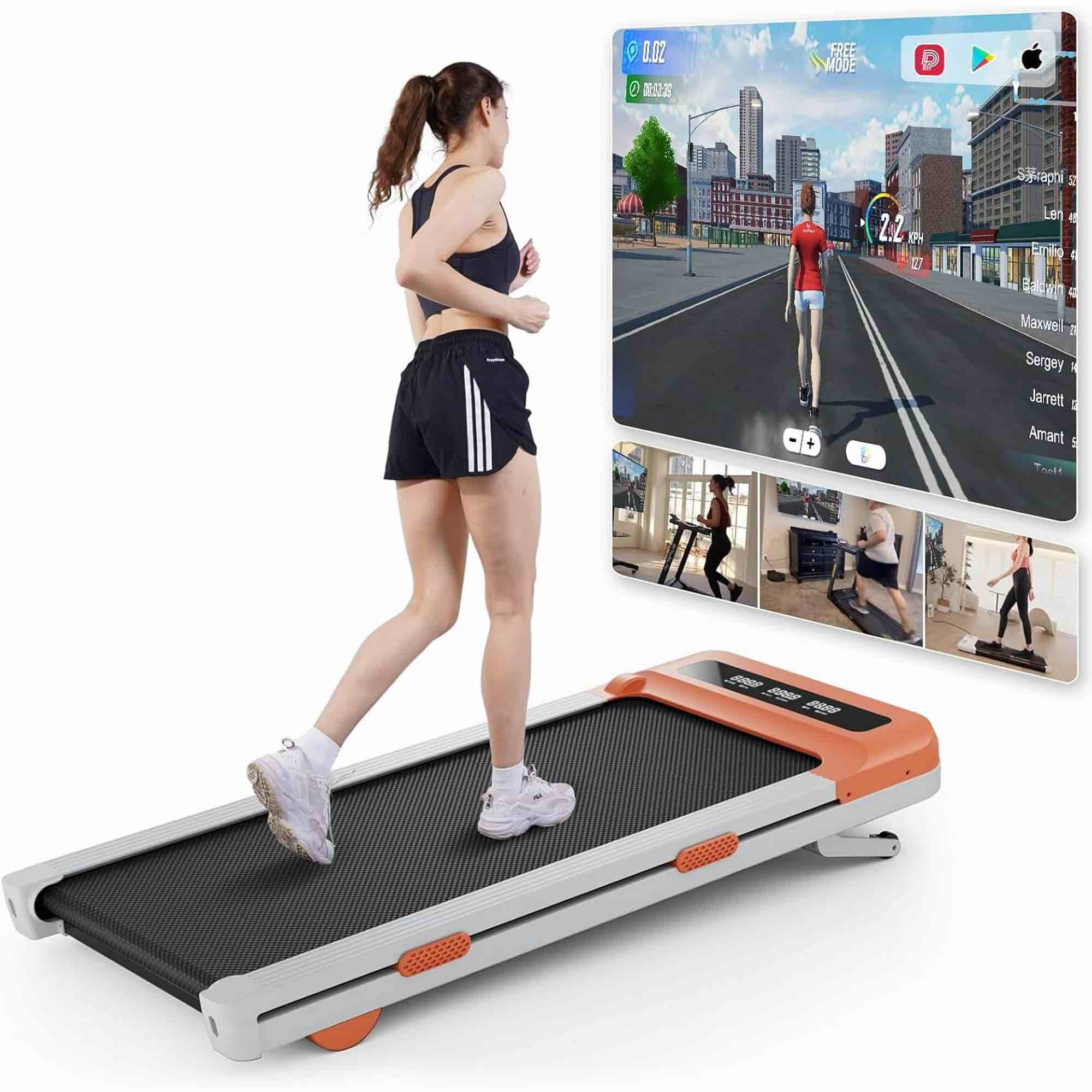 AKLUER Treadmill Under Desk Walking Pad Auto Incline Smart Treadmill For Home 2.5HP Similar To The Stock 