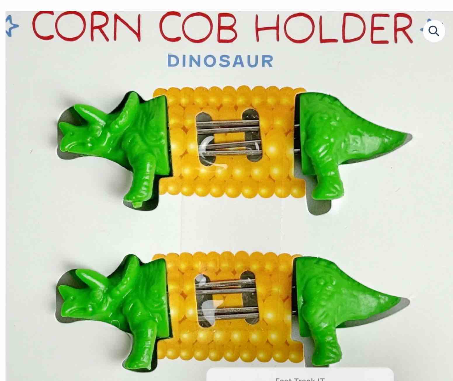 DINOSAUR Corn Cob Holder 2 Pair Target Bullseye Playground