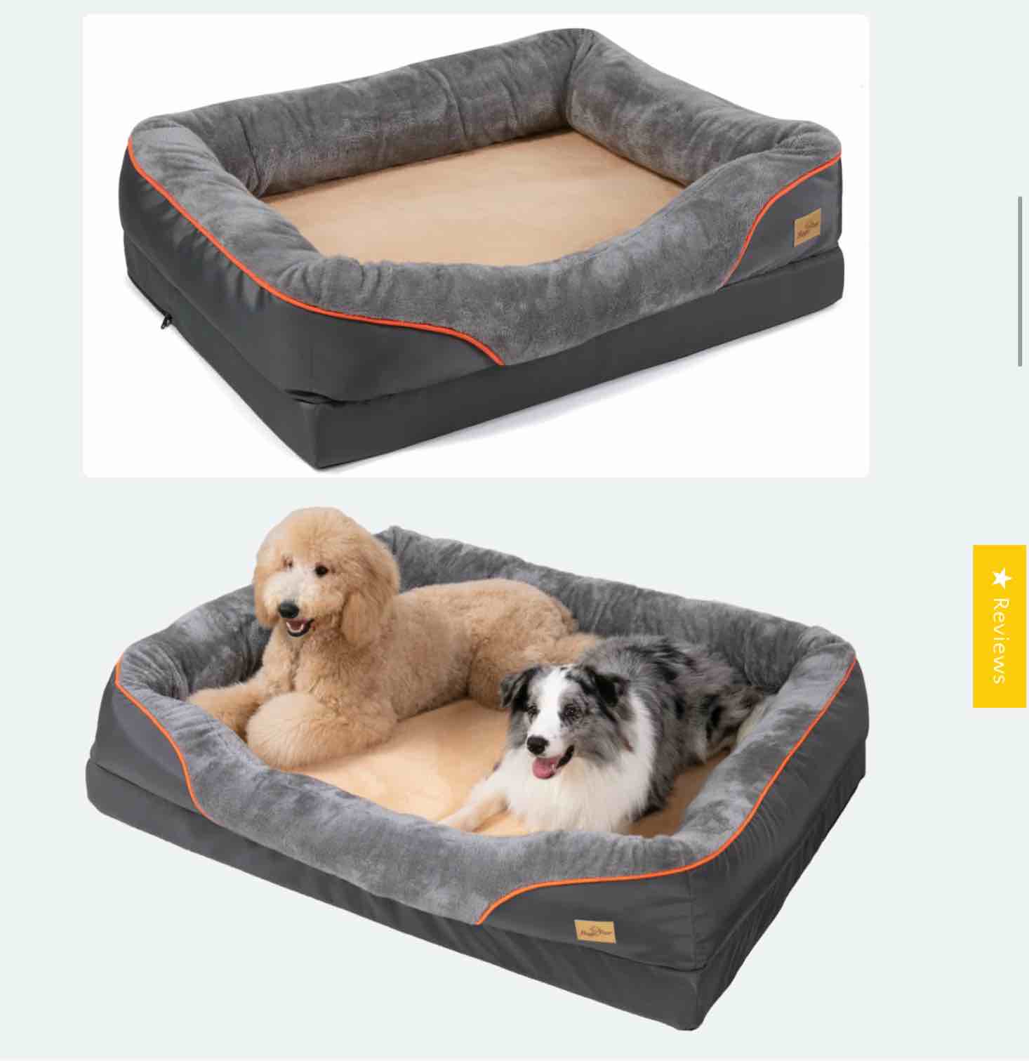 Orthopedic Dog Pet Bed Sleep Bedding Washable Cover for Waterproof Lounge- (Cover for Bed only SIZE XXL) 