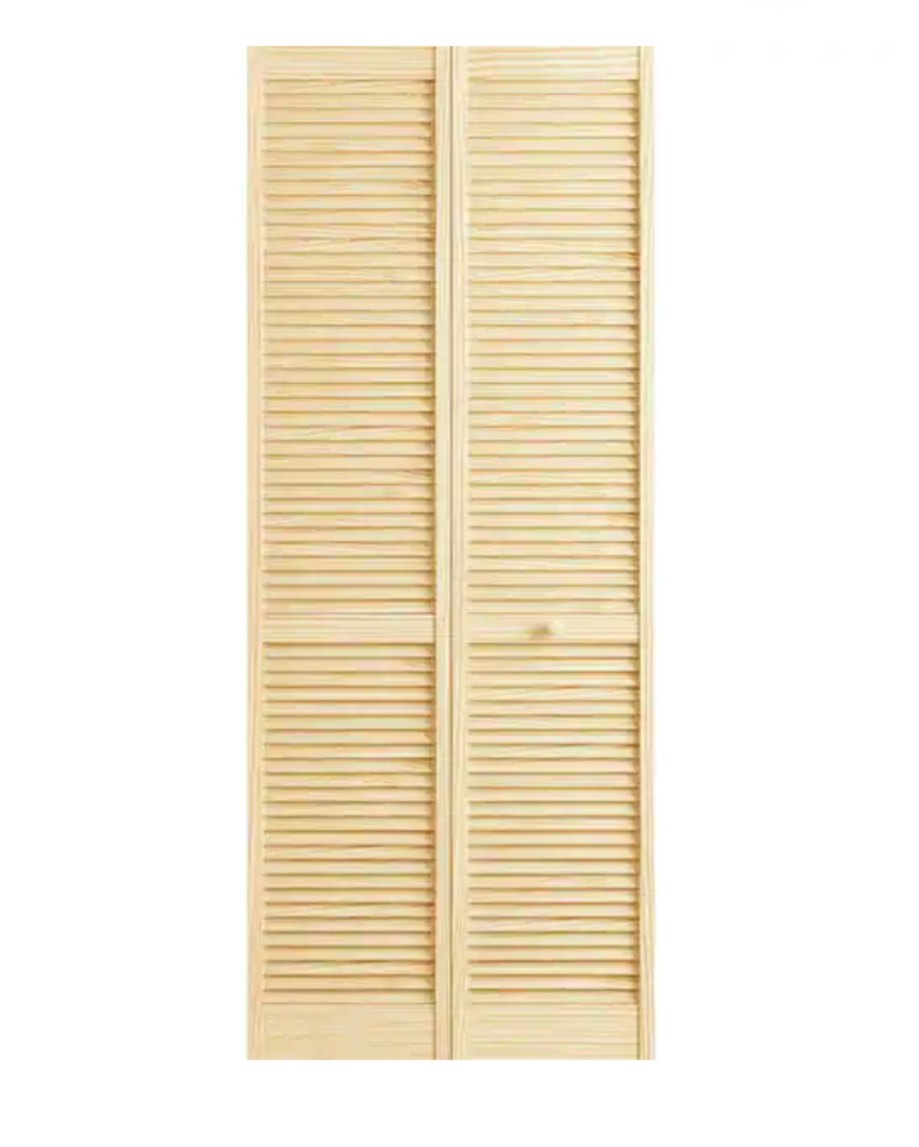 Bifold Doors Veranda 30"x80" Plantation Full Louver Unfin Closet 3115062 D23  (  2 PCS  ) 