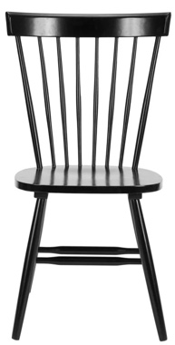 8-Set  Mid-Century Black  Wood Dining Chairs