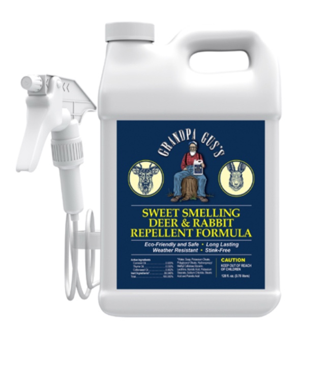 Grandpa Gus’s sweet, smelling deer and rabbit repellent formula, 1 gallon