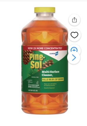 Pine-Sol Multi-Surface Cleaner, CloroxPro, 2x Concentrated Formula, All-Purpose Cleaner, Original Pine, 80 Fl Oz