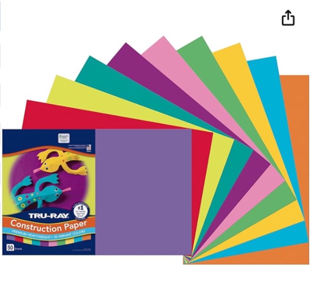 TRU RAY CONSTRUCTION HEAVY DUTY PAPER, 12x18, 50 SHEETS WARM COLORS
