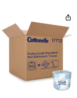 Kimberly Clark Safety 17713 Kleenex Cottonelle Bathroom Tissue (Pack of 60)