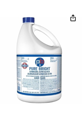 kik 8635042 pure bright ultra bleach 1 gal white