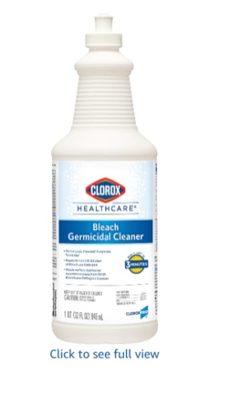 clorox healthcare bleach germicidal cleaner pull-top, 32 fluid ounces 