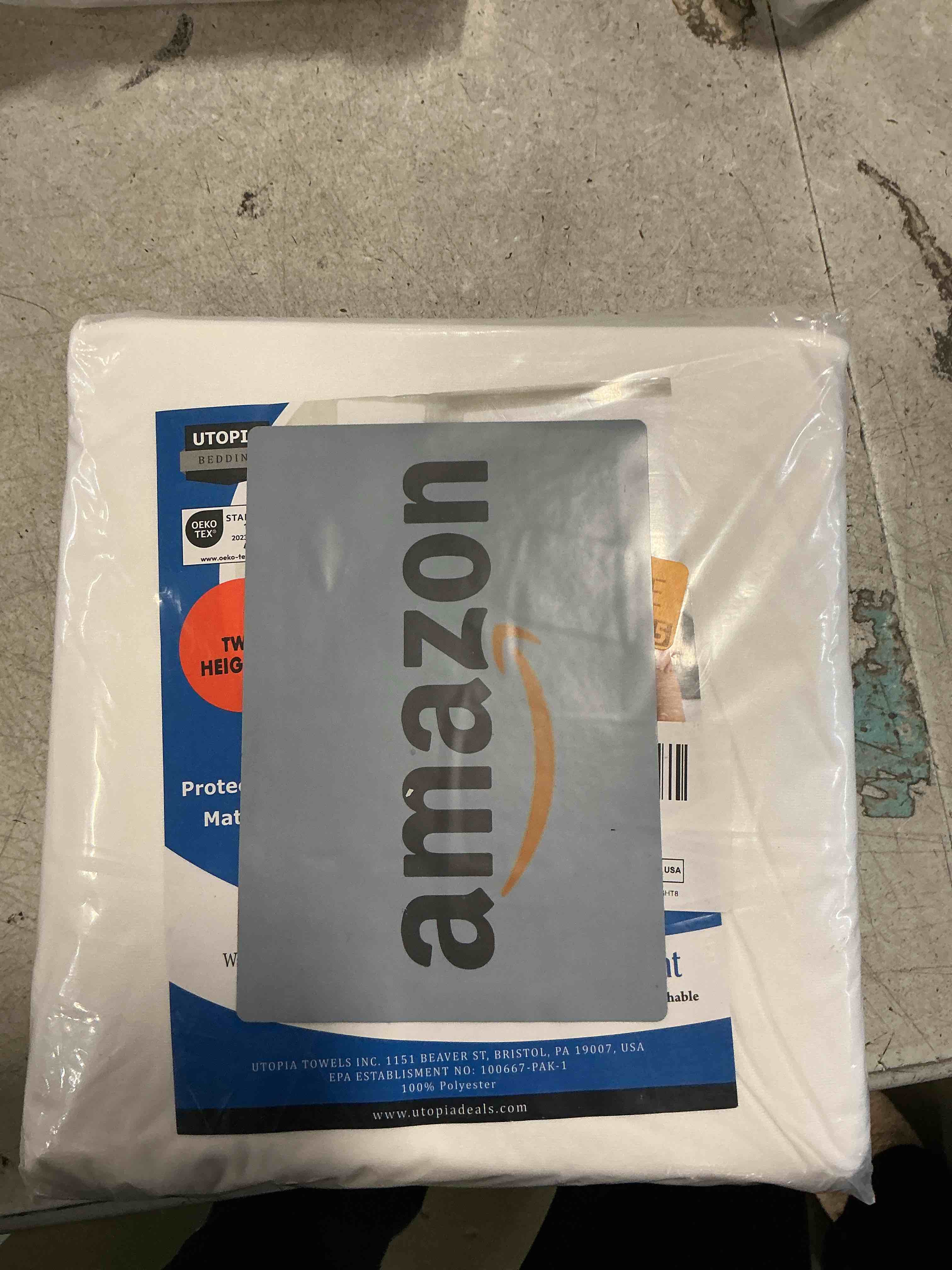 Condition photo showing item condition for Utopia Bedding Waterproof Mattress Protector  Size Twin , Zippered Mattress Encasement Bed Bug and Dust Mite Proof, Absorbent Six-Sided Mattress