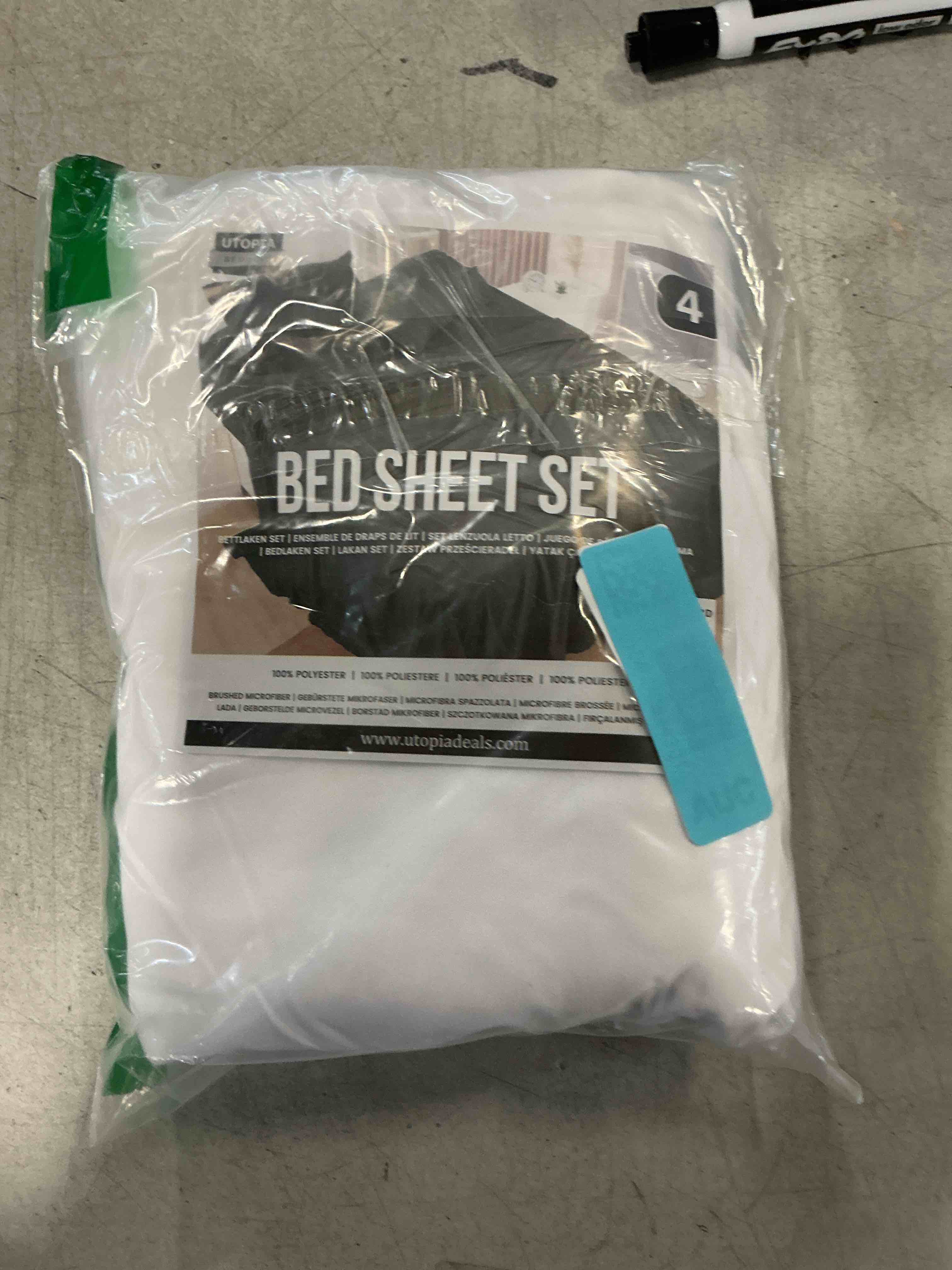 Condition photo showing item condition for Utopia Bedding Full Sheet Set – 4 Piece Bed Sheets for Full Size Bed, Soft and Breathable Microfiber, Includes 1 Fitted Sheet, 1 Flat Sheet and 2 Pillowcases (White)