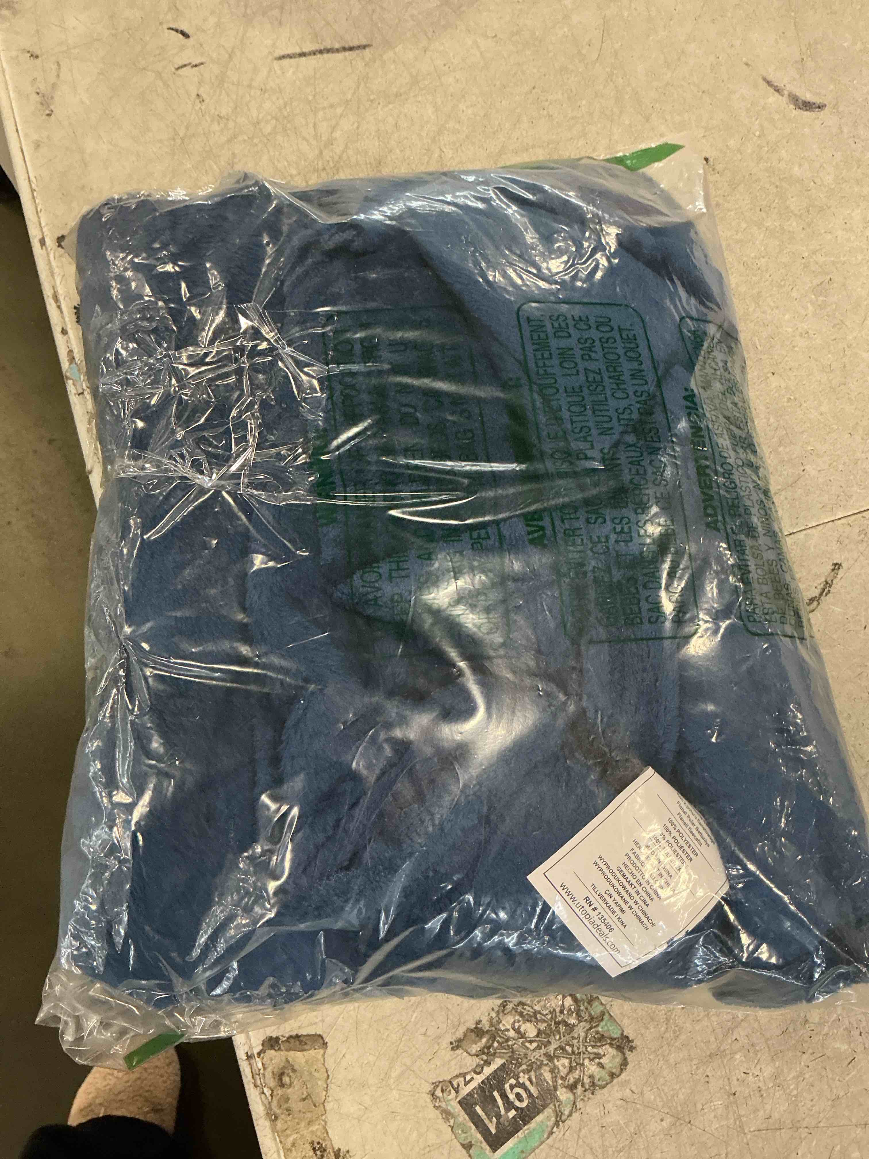 Condition photo showing As Is for Bedsure GentleSoft Navy Fleece Blankets Queen Size - Bed Blanket Blue Soft Lightweight Plush Fuzzy Cozy Luxury Microfiber, 90x90 inches Navy Queen (90" x 90")