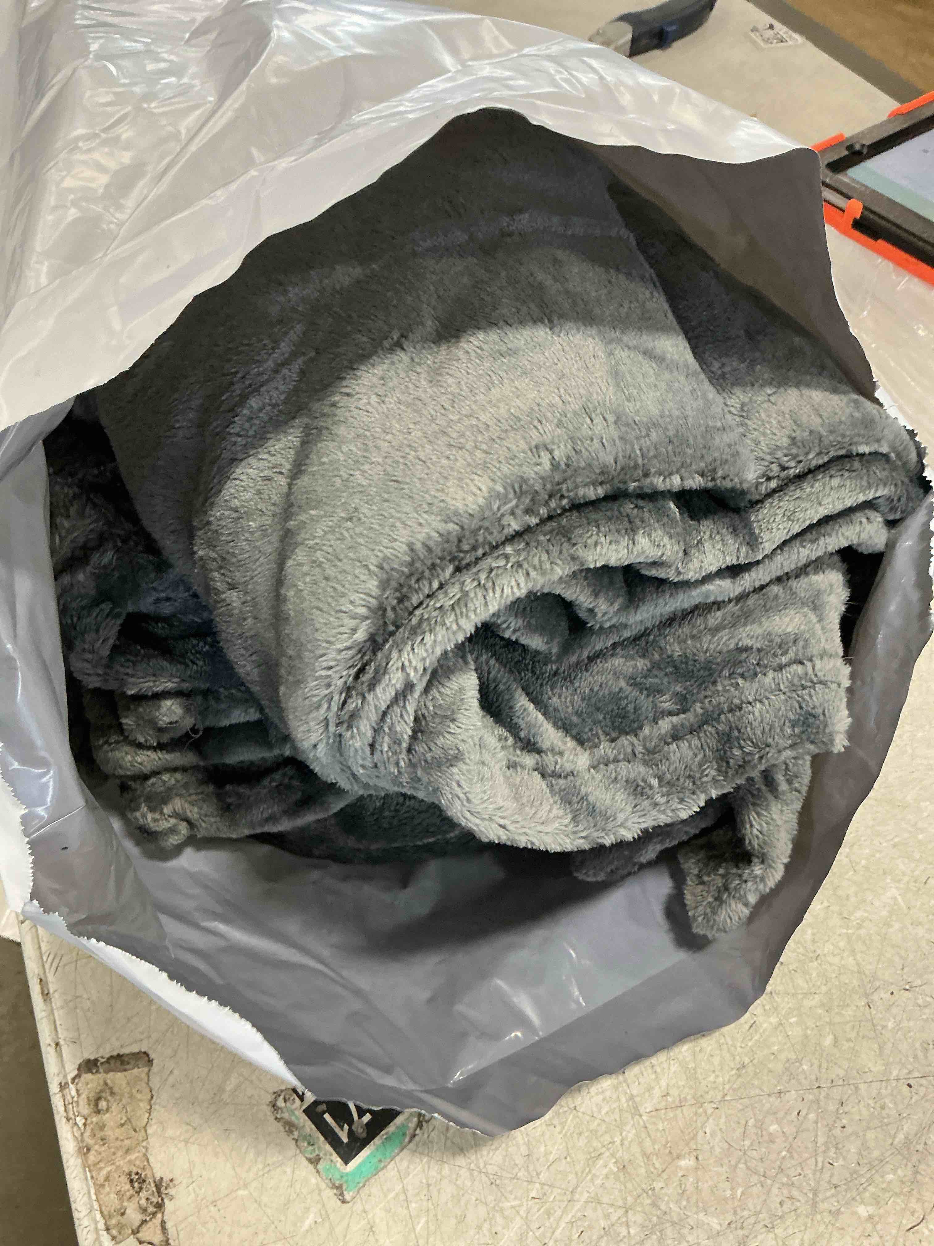 Condition photo showing As Is for Utopia Bedding Fleece Blanket Full Size Grey (90x84 Inches) Ultra Soft Warm Lightweight Microfiber Breathable Anti-Static Cozy Winter Bed Blanket, All-Season Home Decor Gift for Men & Women