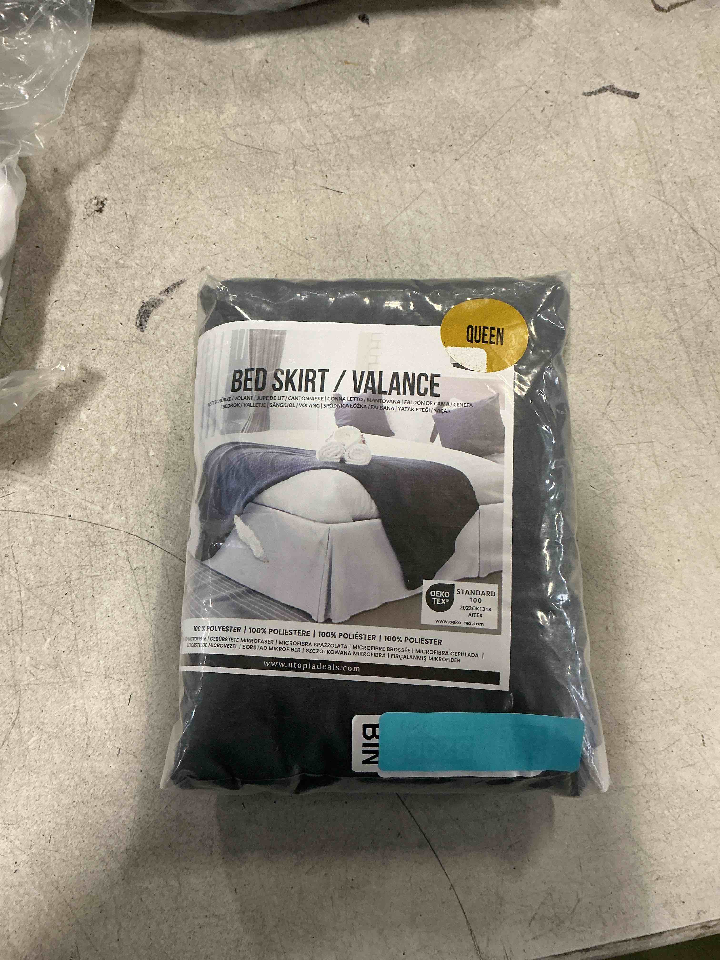 Condition photo showing Good Condition for Utopia Bedding Queen Bed Skirt - Soft Quadruple Pleated Ruffle - Easy Fit with 16 Inch Tailored Drop - Hotel Quality, Shrinkage and Fade Resistant (Queen, Grey)