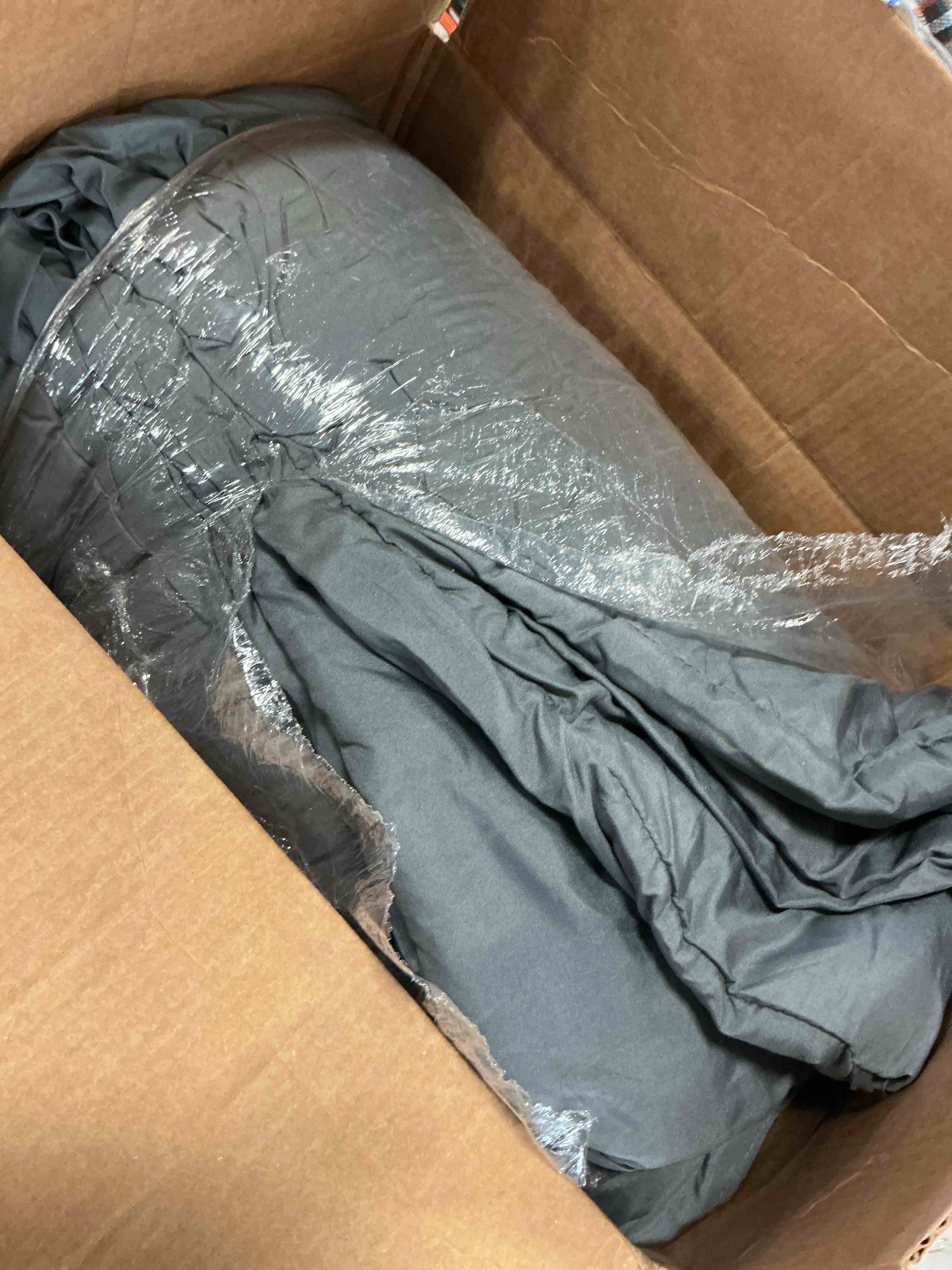 Condition photo showing As Is for Utopia Bedding Comforter Duvet Insert, Quilted Comforter with Corner Tabs, Box Stitched Down Alternative Comforters Queen Size (Grey) Queen (Pack of 1) Grey