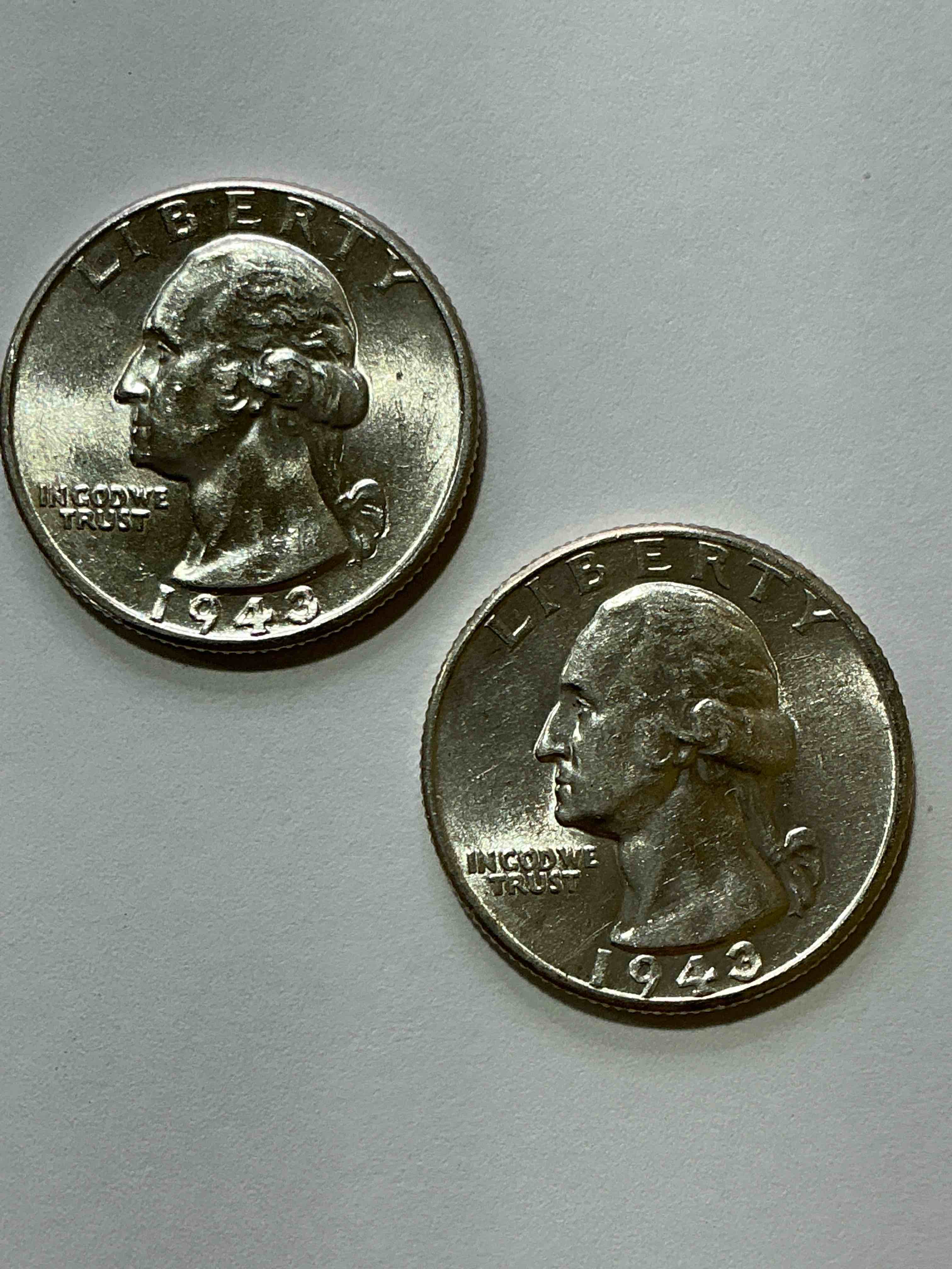 george washington brilliant circulated world war ii silver! pre 1965 u.s. quarter dollar coins were actually silver, here are great examples of awesome, pristine george washington silver quarters, stunning & circulated! rare mints! great for investing in precious metals! these coins were minted at 90% silver and 10% copper, giving them a net weight of .18084 ounces of pure silver per coin! very hard to find, stunning! invest in fine u.s. silver!