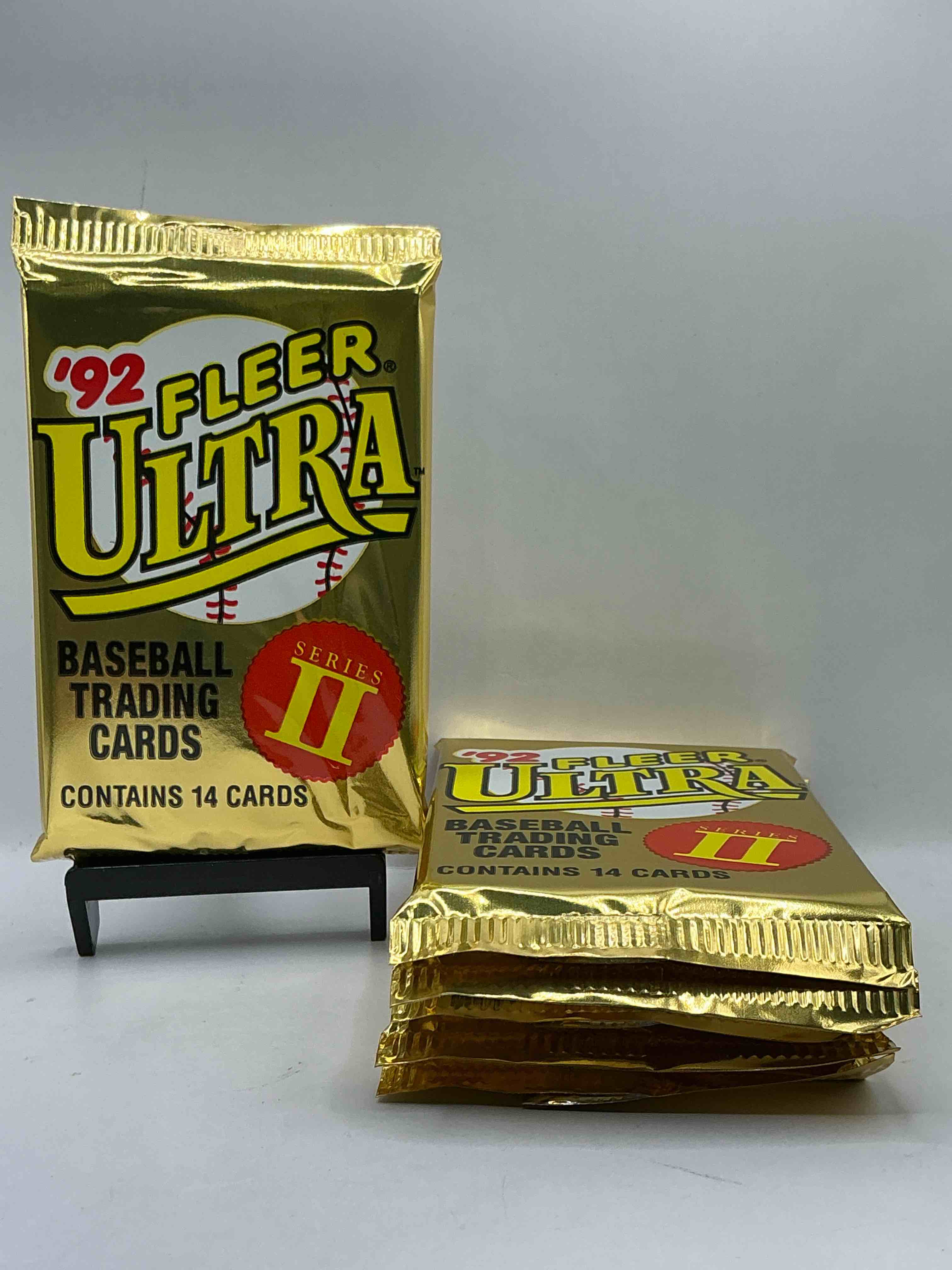 1992 fleer ultra baseball sealed card pack, direct from original sealed retail case! search for valuable early ken griffey jr., nolan ryan, cal ripken jr. & much more in this premium card set! these cards are gorgeous!