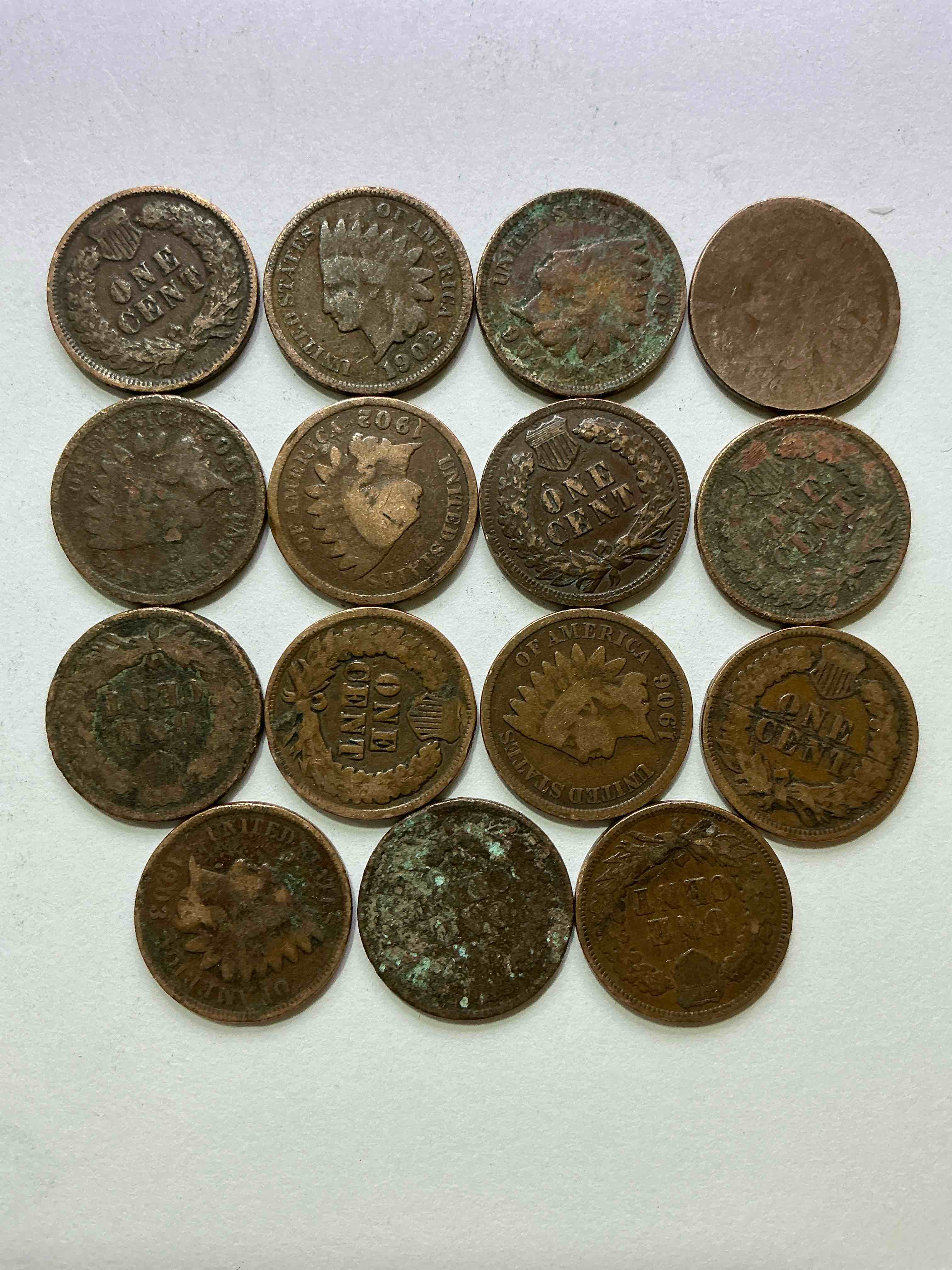 Indian Head Pennies! These Gorgeous U.S. Pennies Were Minted From 1859-1909 & Have Become Serious Collector Items! The "Indian Head" Design Is Actually A Representation Of Lady Liberty Wearing An Indian Headdress. Here Are Beautiful, Well-Kept Examples Representing Many Different Mint Years! Great For Collecting, Investing & Learning History, & Rare With Visible Dates!