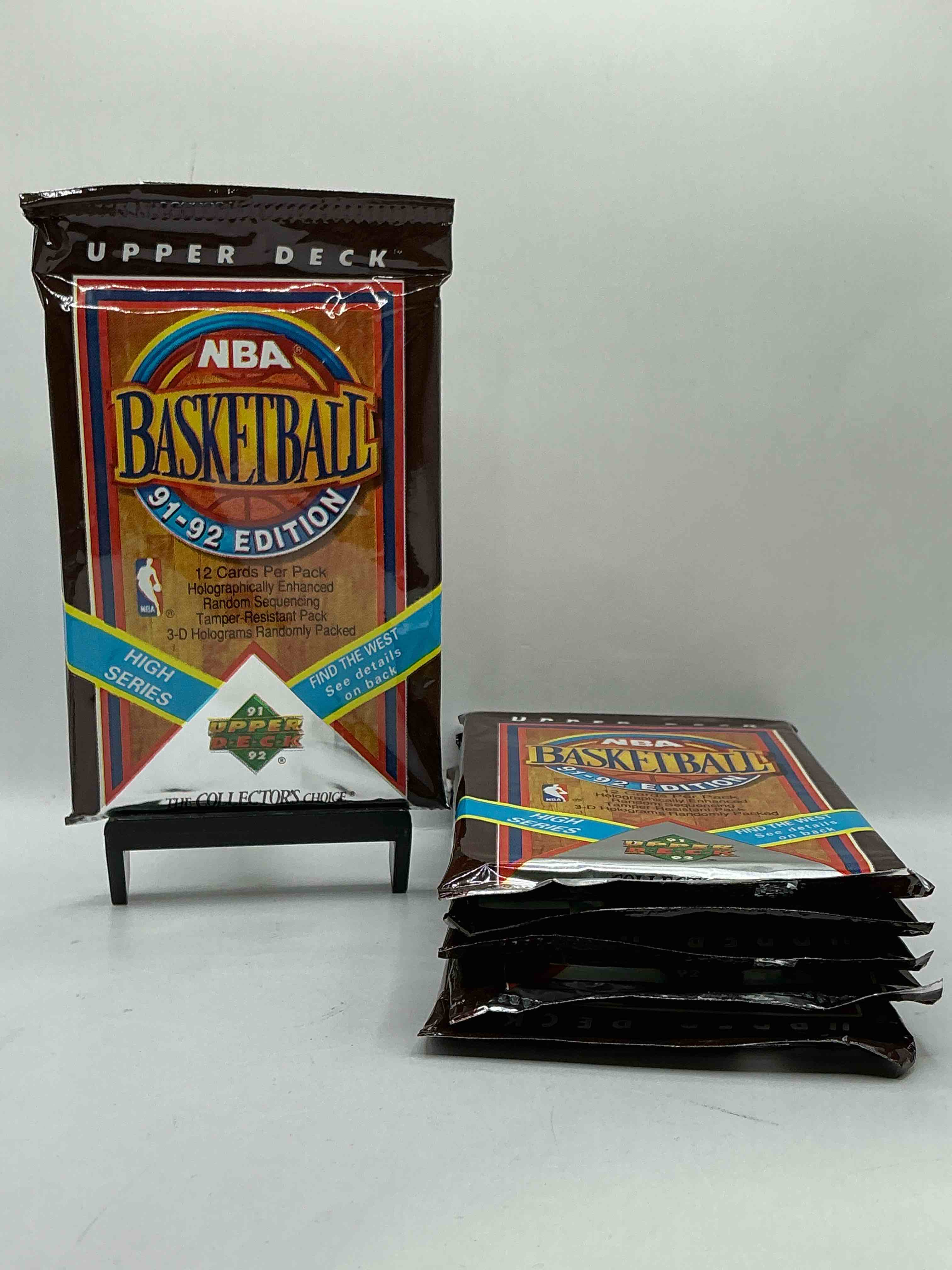 Wow, Find The West! 1991/92 HIGH SERIES Upper Deck NBA Basketball Sealed Pack, Direct From Original Sealed Retail Case! Potential To Find A Jerry West Signature Card Only In This High Series... Super Rare! Also Search For Valuable Michael Jordans & Too Many Great Cards To List! An Awesome Investment In Sports Card Memorabilia! You May Never See These Again, Super Rare!