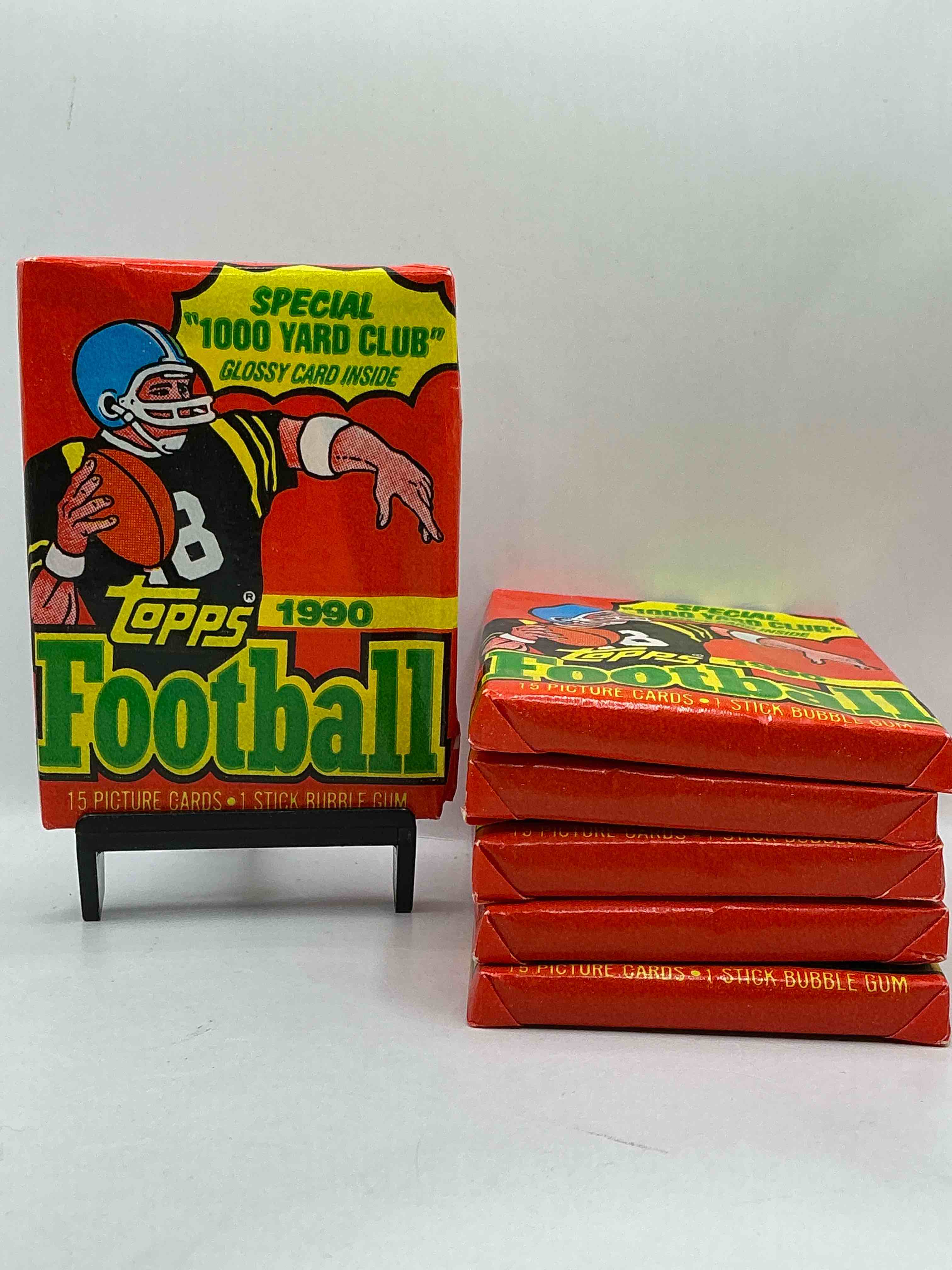 The Last Year Of Football Wax! Joe Montana, Emmitt Smith & Barry Sanders!? 1990 Topps Football Unopened Sports Card Wax Pack, Direct From Original Retail Box! Getting Hard To Find! Search For Early Barry Sanders & Jerry Rice & So Much More!