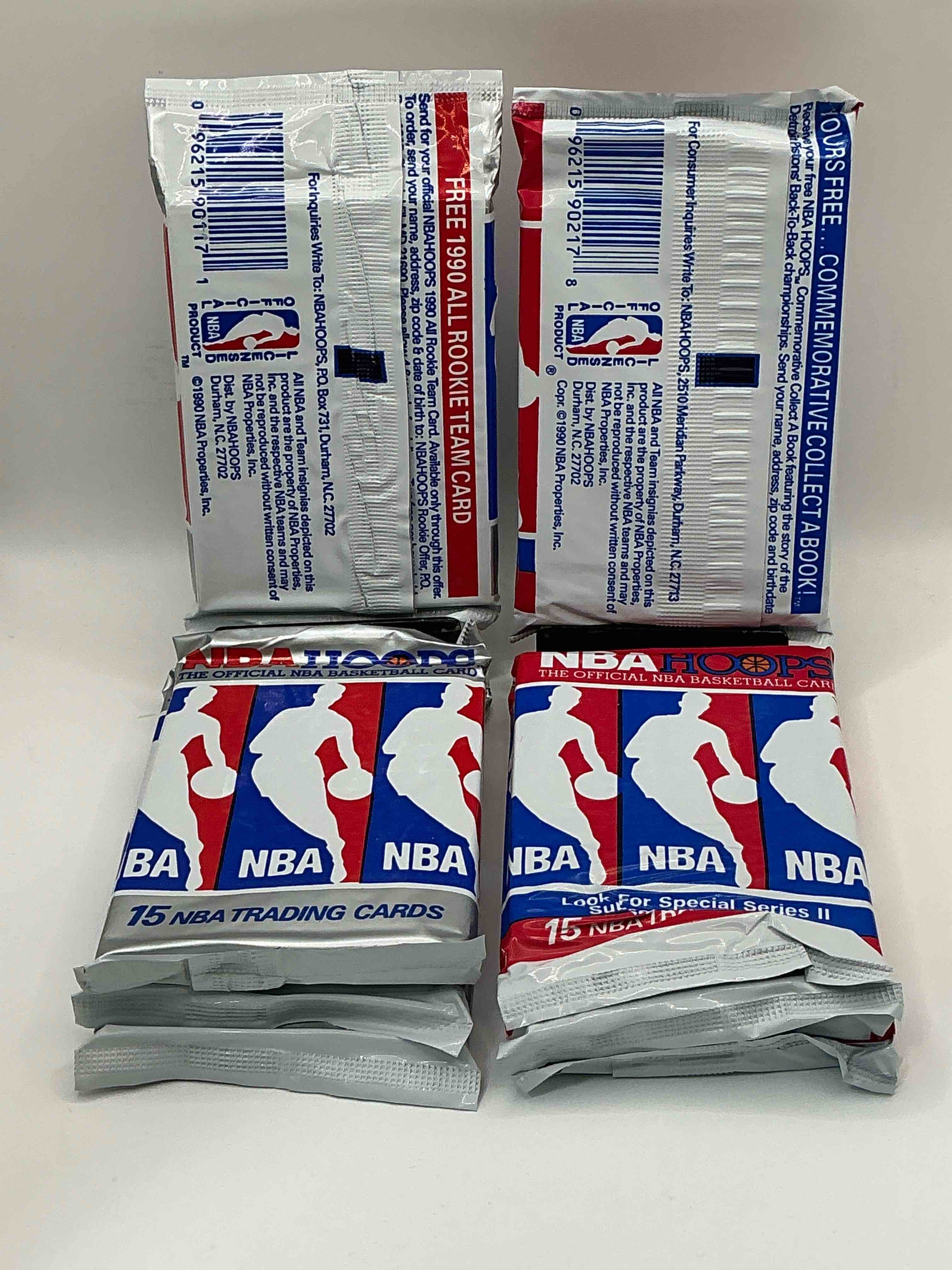 Condition photo showing New/Like New for Michael Jordan?! Wow, Vintage 1990/91 NBA Hoops RARE Series I & II Sealed Sports Card & Collectible Pack, Direct From Original Factory Sealed Retail Case!Series 2 Extremely Hard To Find & Includes Sought After Subsets! Look For Many Valuable Cards Such As Michael Jordan #65 (PSA 10 Value $225) & So Much More!