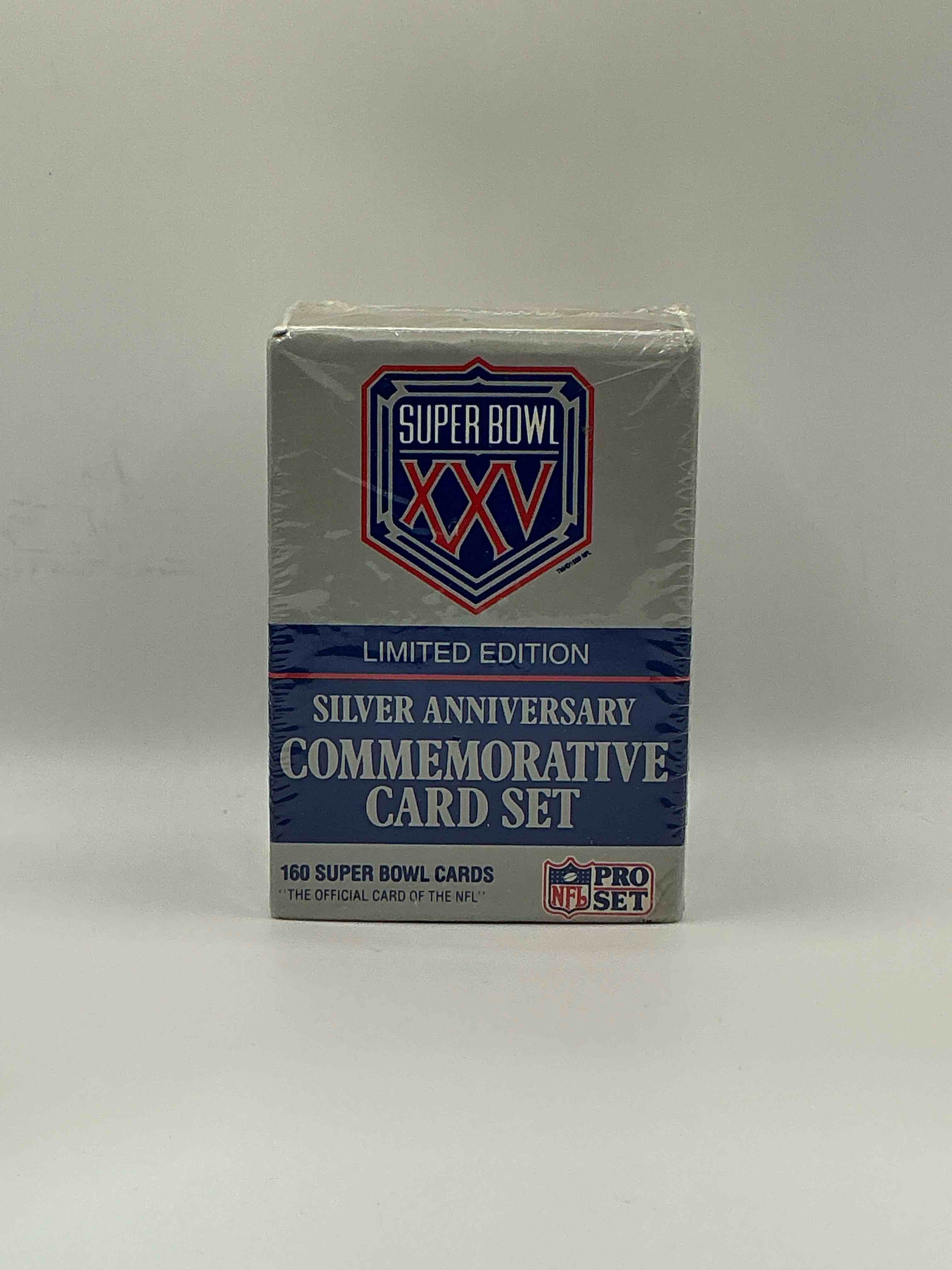 Limited Edition Super Bowl XXV PRO SET Silver Anniversary Card Set! 160 Super Bowl Cards In This Unopened Commemorative Card Set! Wow!