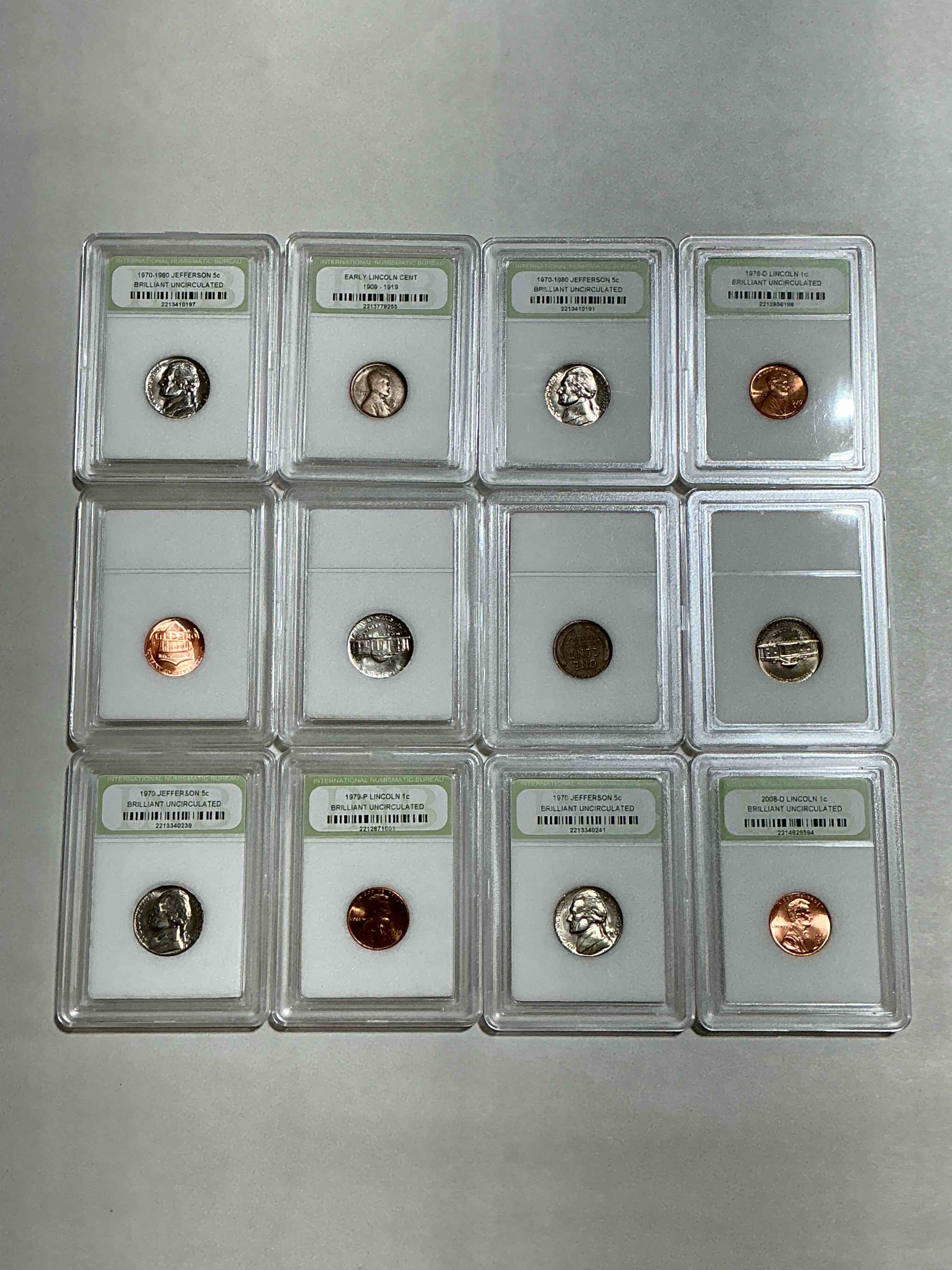 Condition photo showing New/Like New for Collector's Dream! 12 Different Rare, Slabbed U.S. Collector Coins In Certified/Catalogued Protective Slab Cases! A Great Way to Build An Incredible Collection Of Protected, Rare U.S. Coins! Great For The Coin Fan & Collector!