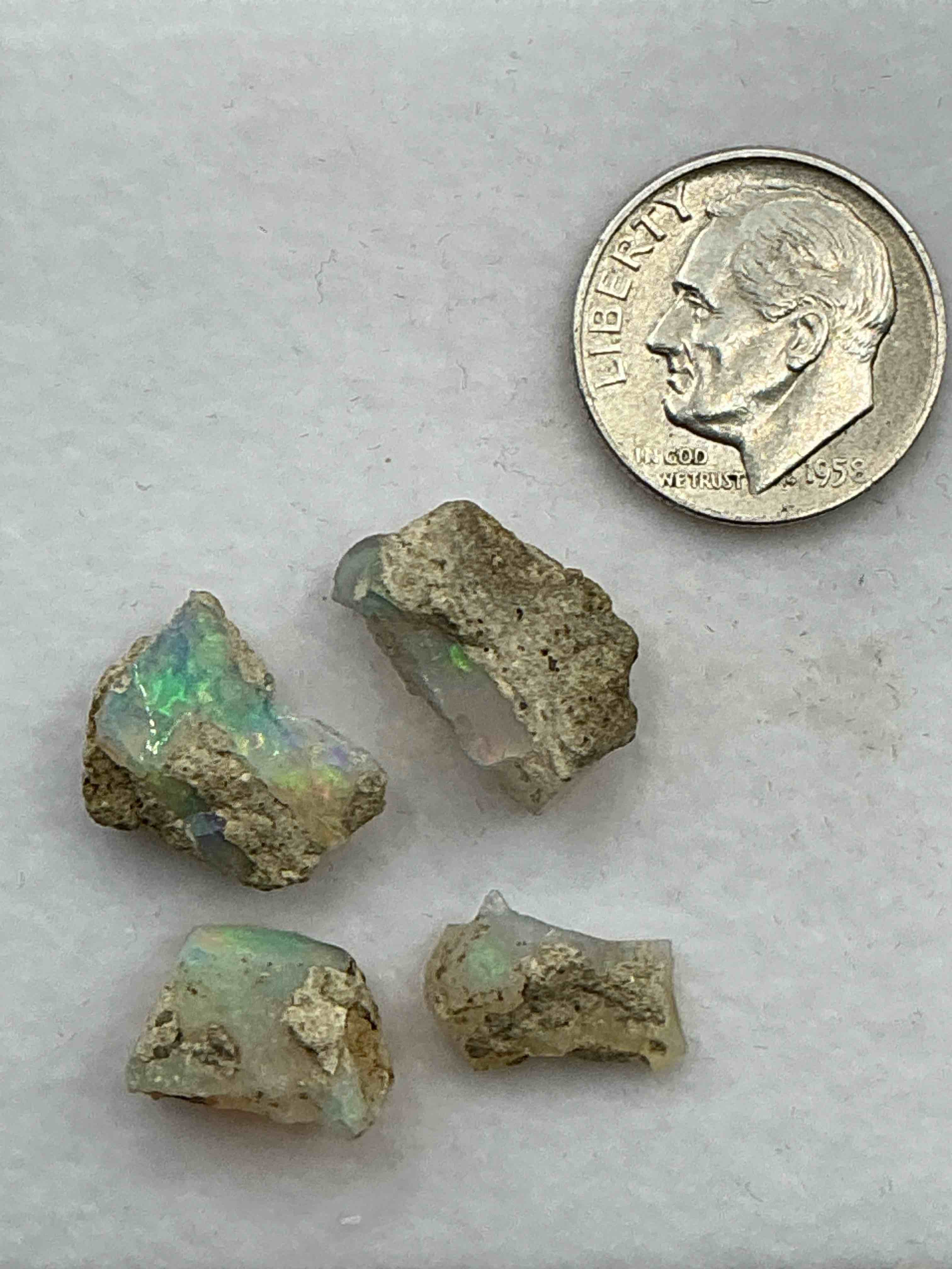 Condition photo showing New/Like New for Opal Precious Gemstone, Authentic! Opal Gemstone, Cut And/Or Faceted & Polished! Opals Are Famous For Their. Stunning Clarity & Hues & Likely Originate From Ethiopia. Opals Are Believed To Promote Hope, Purity & Love. The U.S. Dime In Image Is For Size Reference Only (Not Included). Own An Amazing, Stunning, Unique Opal Gemstone!