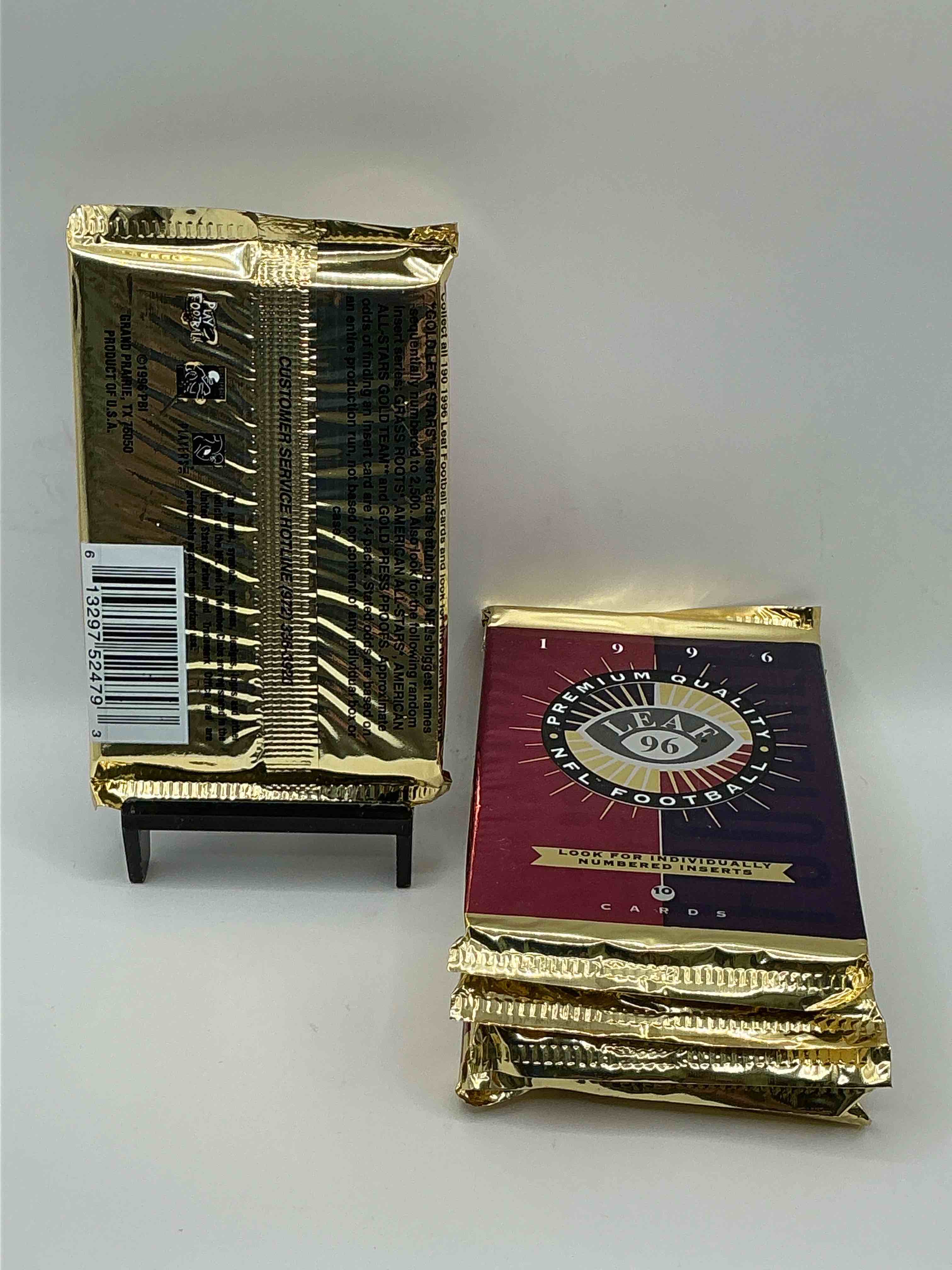 Condition photo showing New/Like New for 1996 Premium Quality NFL Football Packs! 10 Cards Per Pack! 1996 Leaf Packs, Direct From Original Box! Search For Troy Aikman & More Legends & Rookies! WOW! 