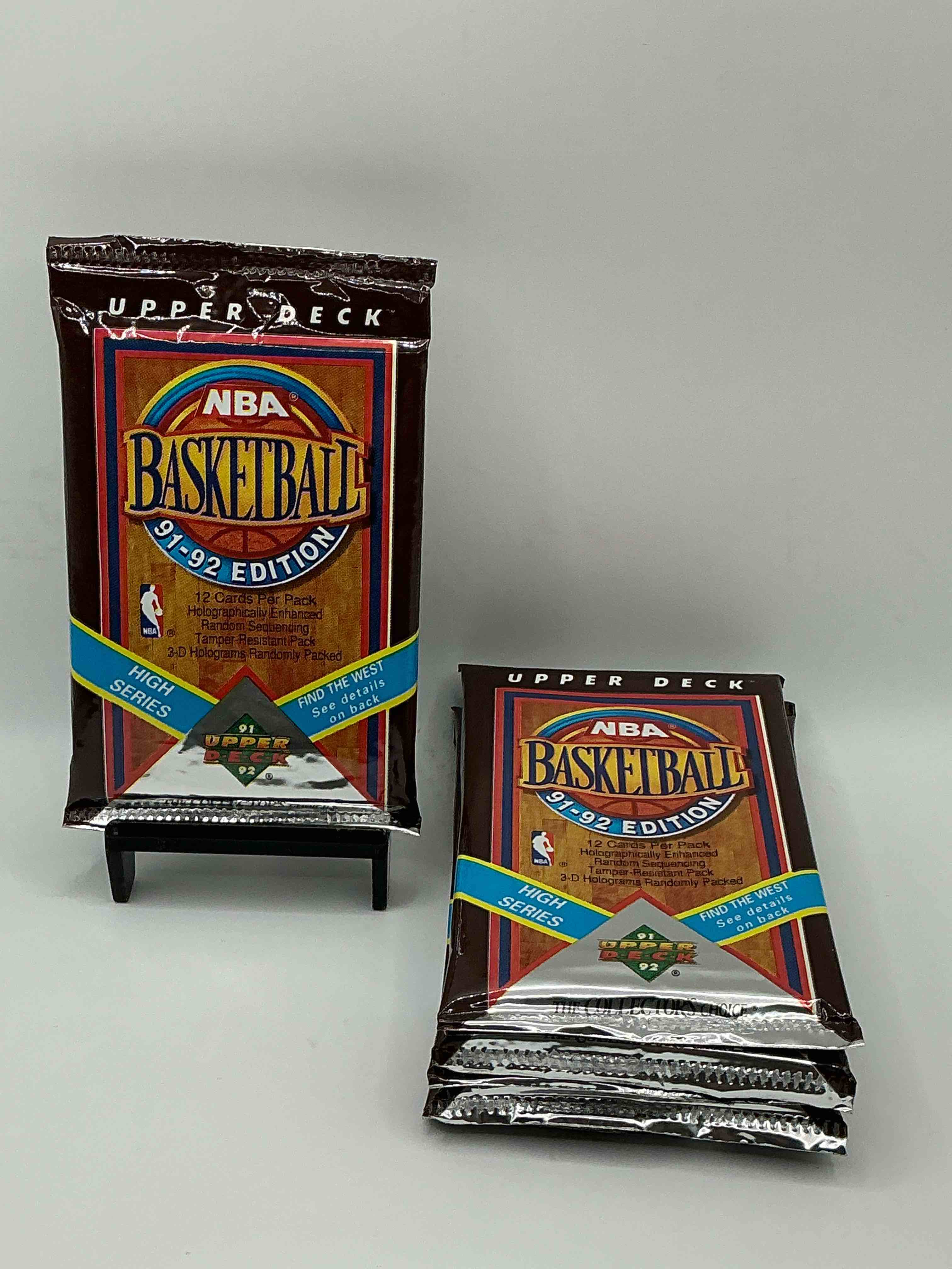 Wow, Find The West! 1991/92 HIGH SERIES Upper Deck NBA Basketball Sealed Pack, Direct From Original Sealed Retail Case! Potential To Find A Jerry West Signature Card Only In This High Series... Super Rare! Also Search For Valuable Michael Jordans & Too Many Great Cards To List! An Awesome Investment In Sports Card Memorabilia! You May Never See These Again, Super Rare!