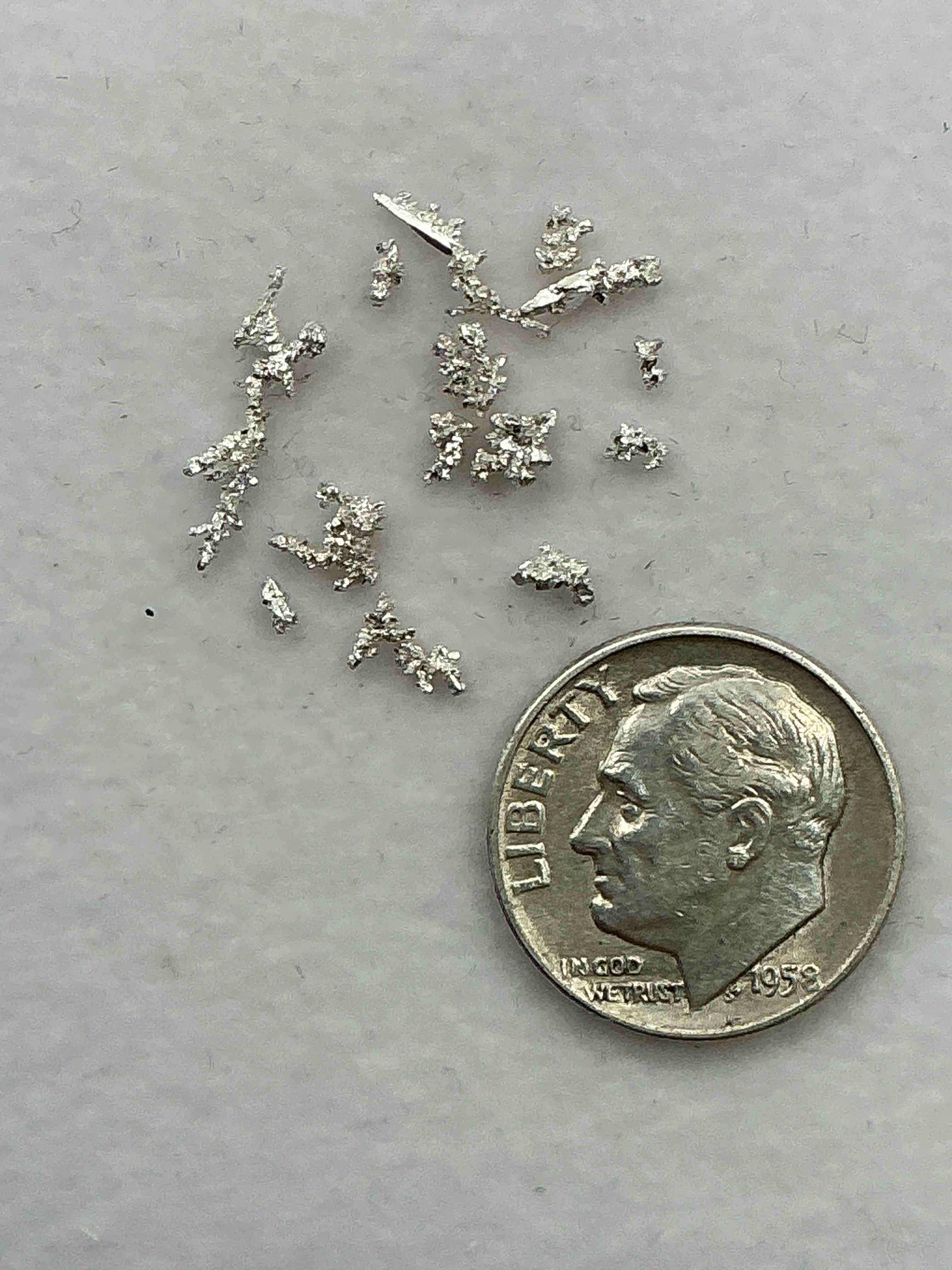 Condition photo showing New/Like New for Genuine US Silver Crystals! Beautiful Fine US Silver (.999) In Gorgeous Small Crystal Form! Collect Fine US Silver In This Unique & Rare Form! 