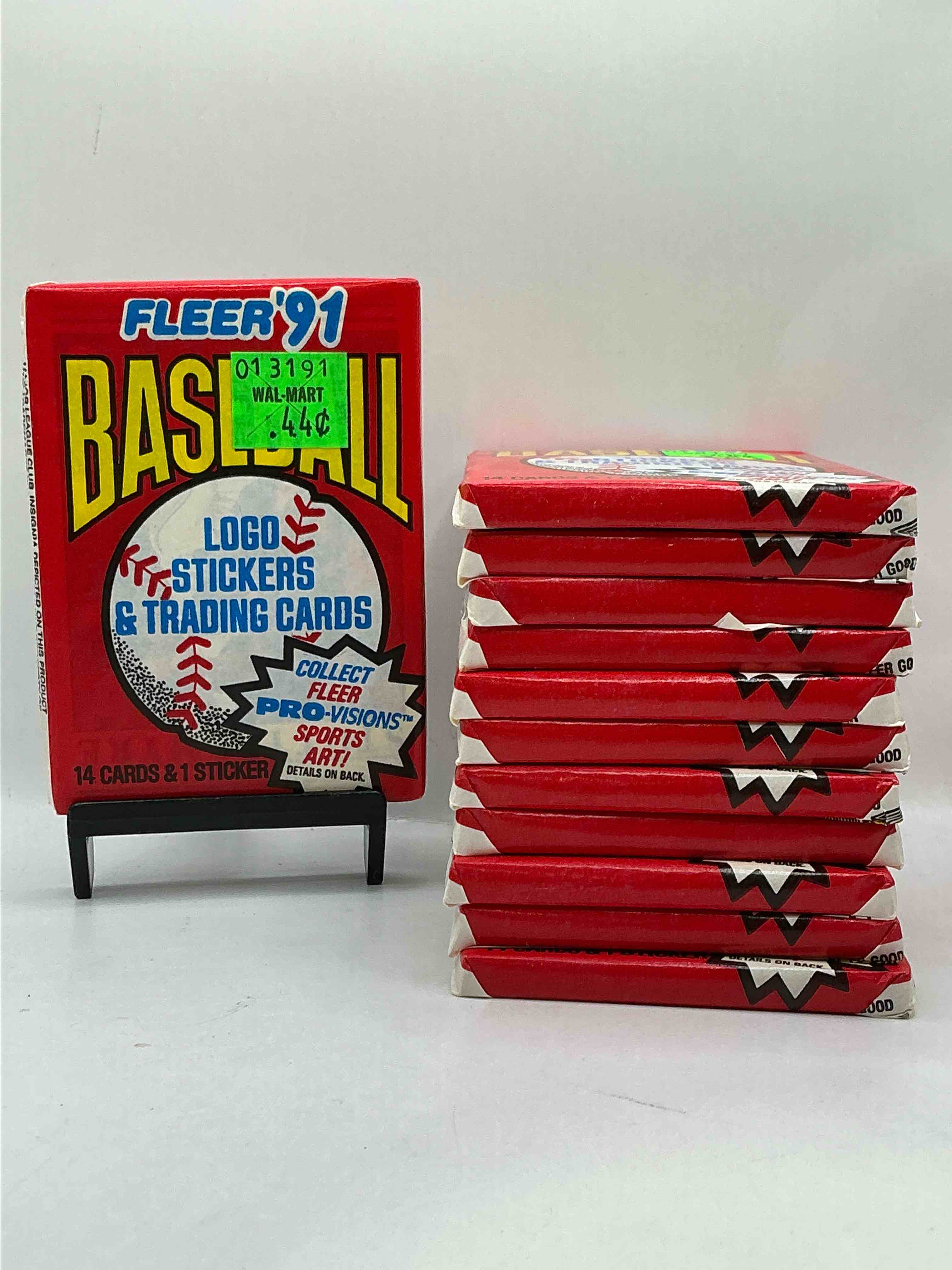 1991 fleer baseball unopened wax pack, direct from original sealed retail case search for griffey jr. & barry bonds "generation stars" combo card #710 (psa 10 value $200), nolan ryan, don mattingly & so much more!