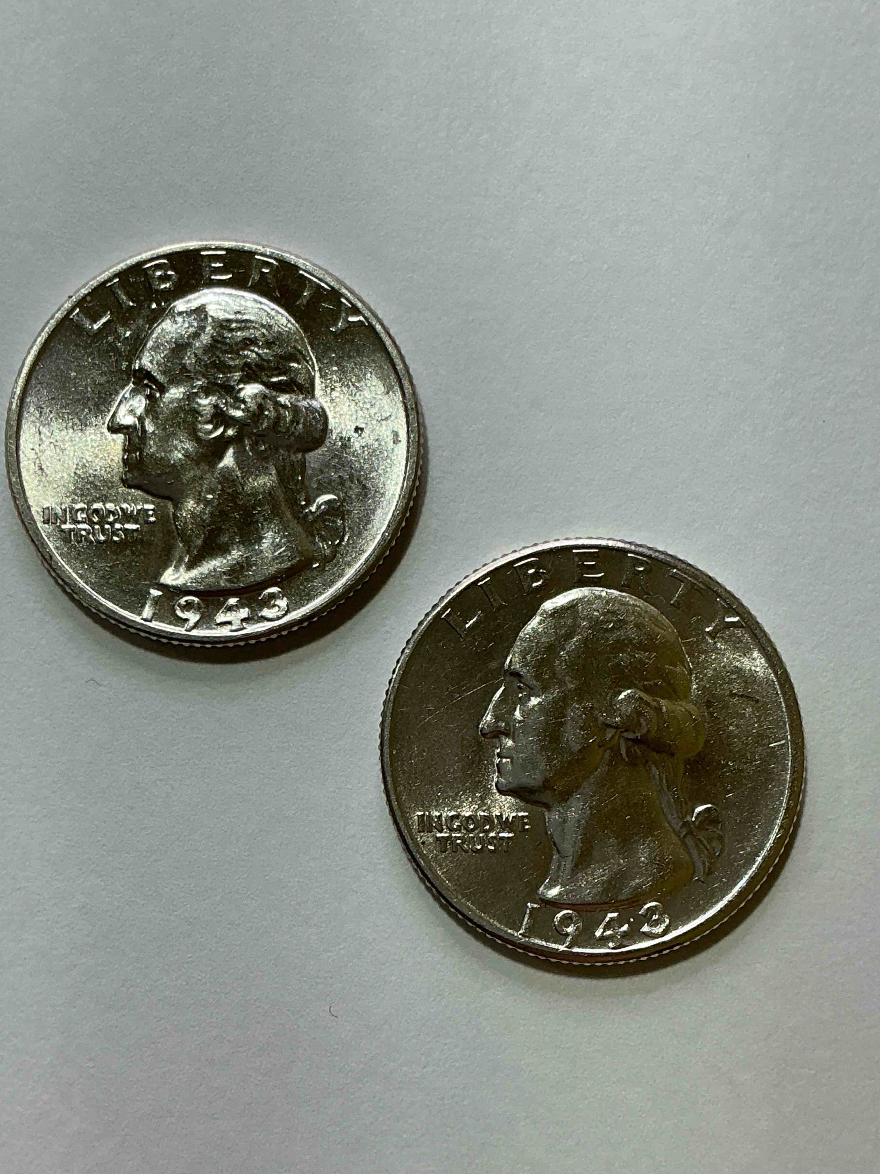 george washington brilliant circulated world war ii silver! pre 1965 u.s. quarter dollar coins were actually silver, here are great examples of awesome, pristine george washington silver quarters, stunning & circulated! rare mints! great for investing in precious metals! these coins were minted at 90% silver and 10% copper, giving them a net weight of .18084 ounces of pure silver per coin! very hard to find, stunning! invest in fine u.s. silver!
