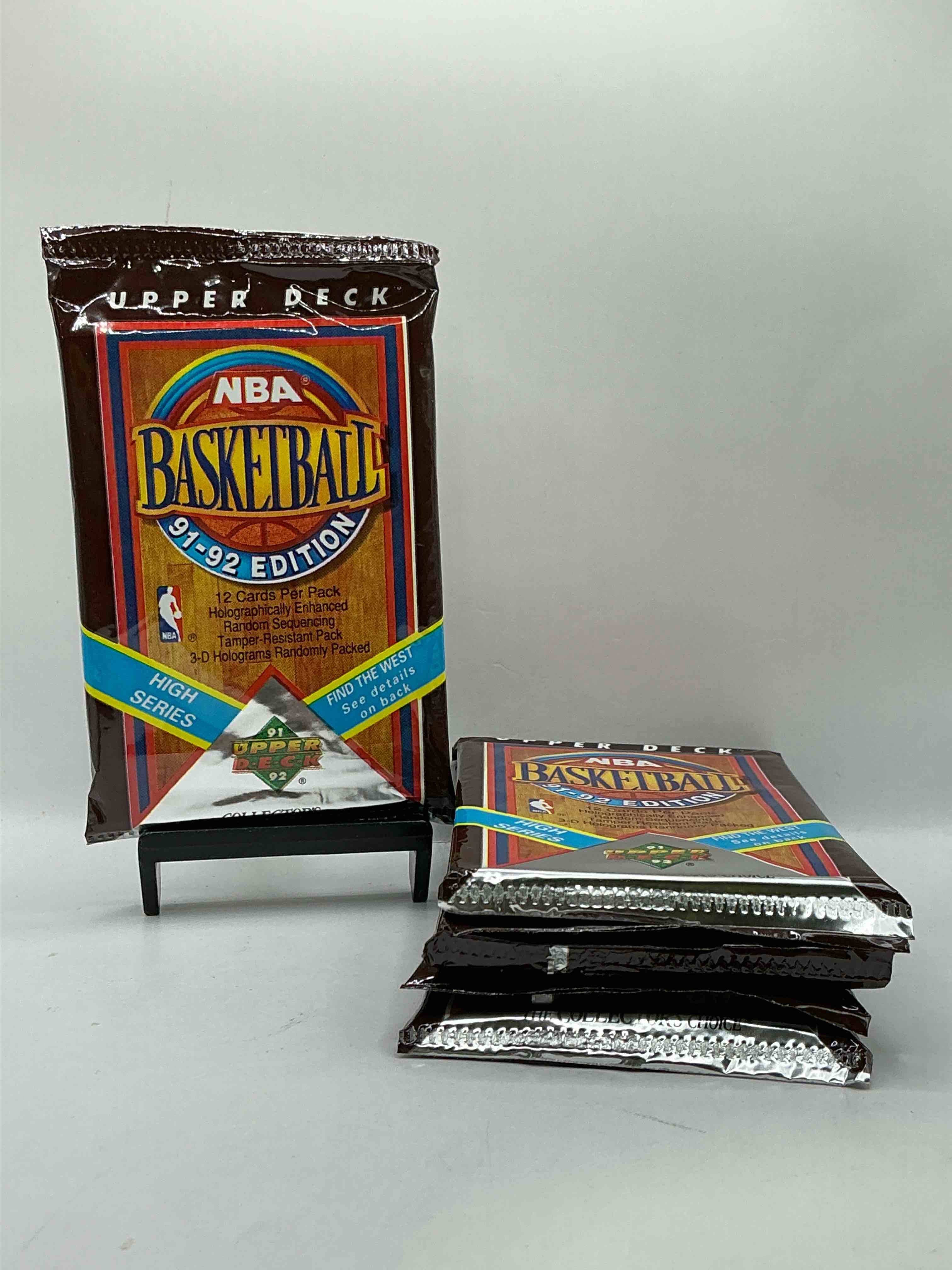 Wow, Find The West! 1991/92 HIGH SERIES Upper Deck NBA Basketball Sealed Pack, Direct From Original Sealed Retail Case! Potential To Find A Jerry West Signature Card Only In This High Series... Super Rare! Also Search For Valuable Michael Jordans & Too Many Great Cards To List! An Awesome Investment In Sports Card Memorabilia! You May Never See These Again, Super Rare!