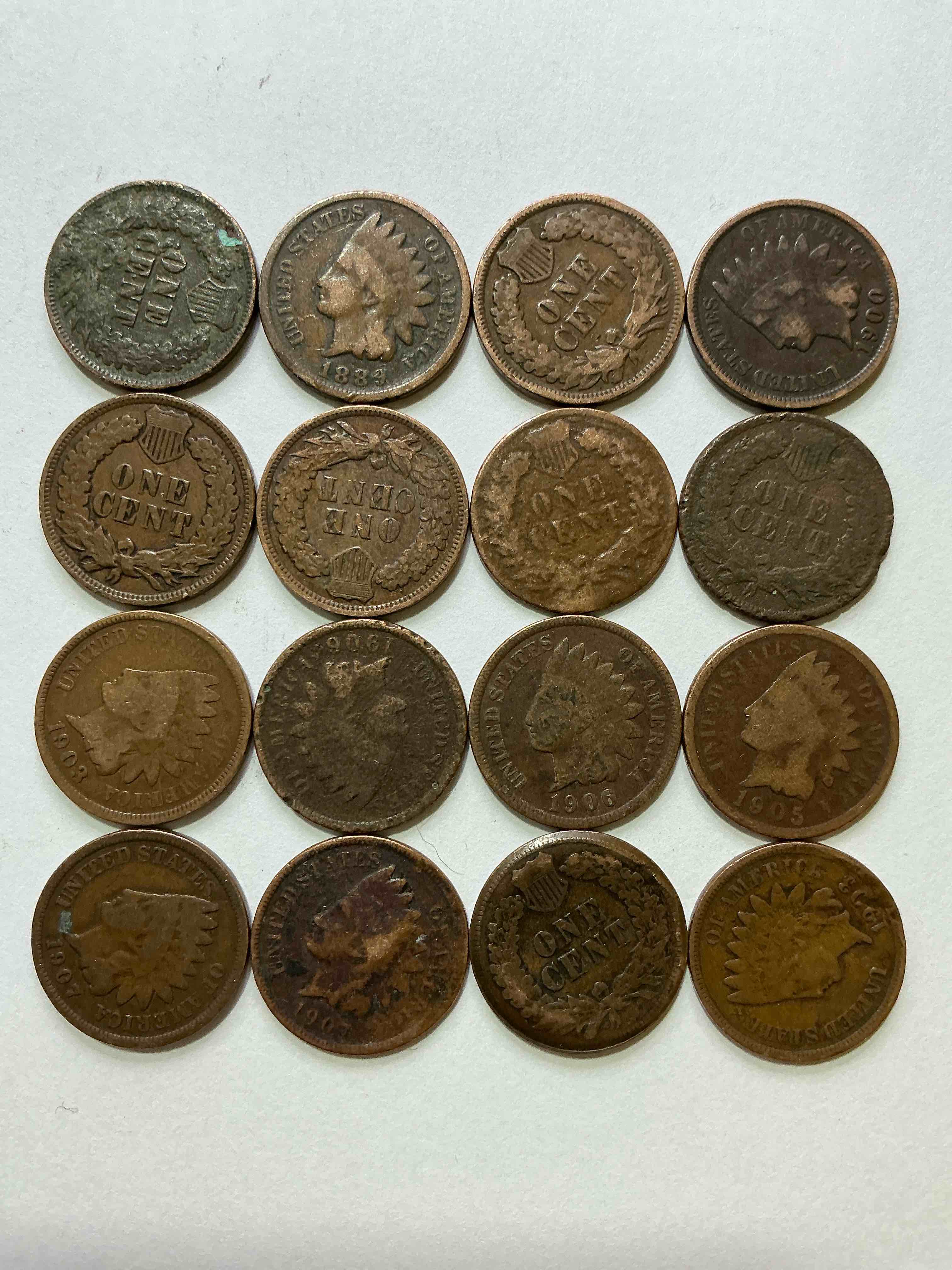 Indian Head Pennies! These Gorgeous U.S. Pennies Were Minted From 1859-1909 & Have Become Serious Collector Items! The "Indian Head" Design Is Actually A Representation Of Lady Liberty Wearing An Indian Headdress. Here Are Beautiful, Well-Kept Examples Representing Many Different Mint Years! Great For Collecting, Investing & Learning History, & Rare With Visible Dates!