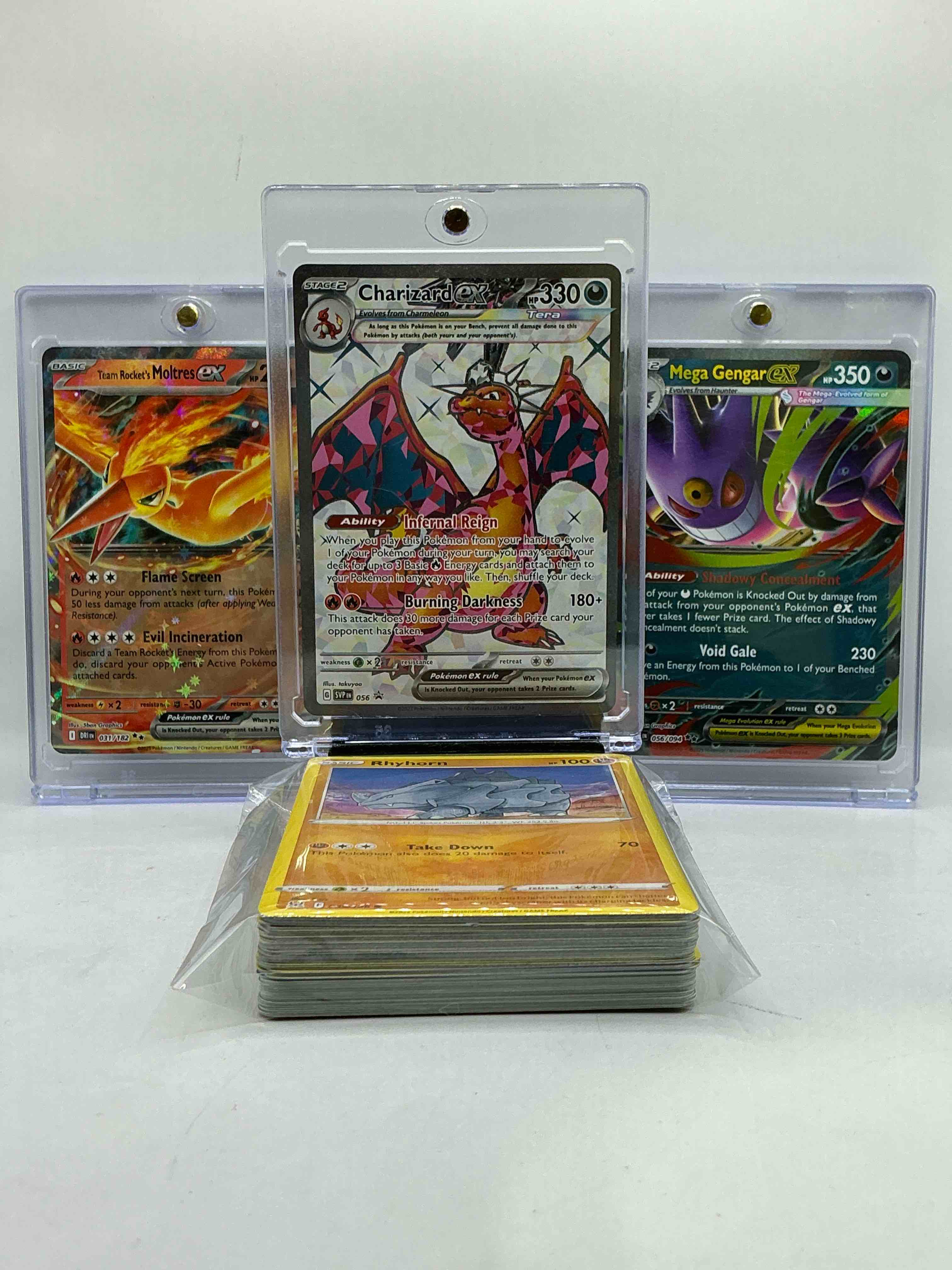 Charizard EX Infernal Reign Holo, Moltres EX Holo, Mega Gengar Holo & More! Insane Trio, Pokémon Palooza! This 50 Card Lot Includes Commons, Holos, Legends, Heroes & More! Pokémon Palooza!