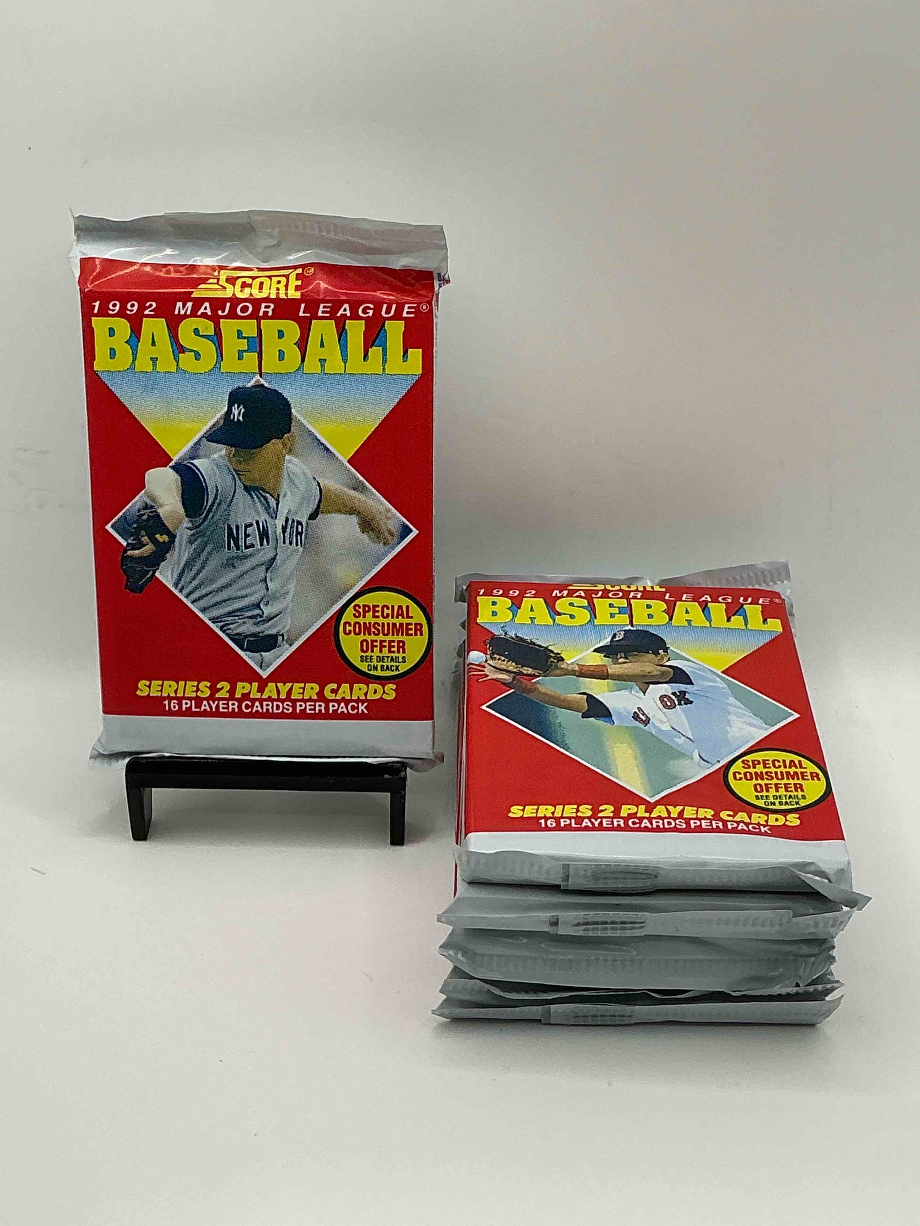 mantle, musial or yastrzemski autograph!? 6,496 randomly inserted signature cards in the packs from this year of any of these players! 1992 score baseball craziness! series 2, see what you get!