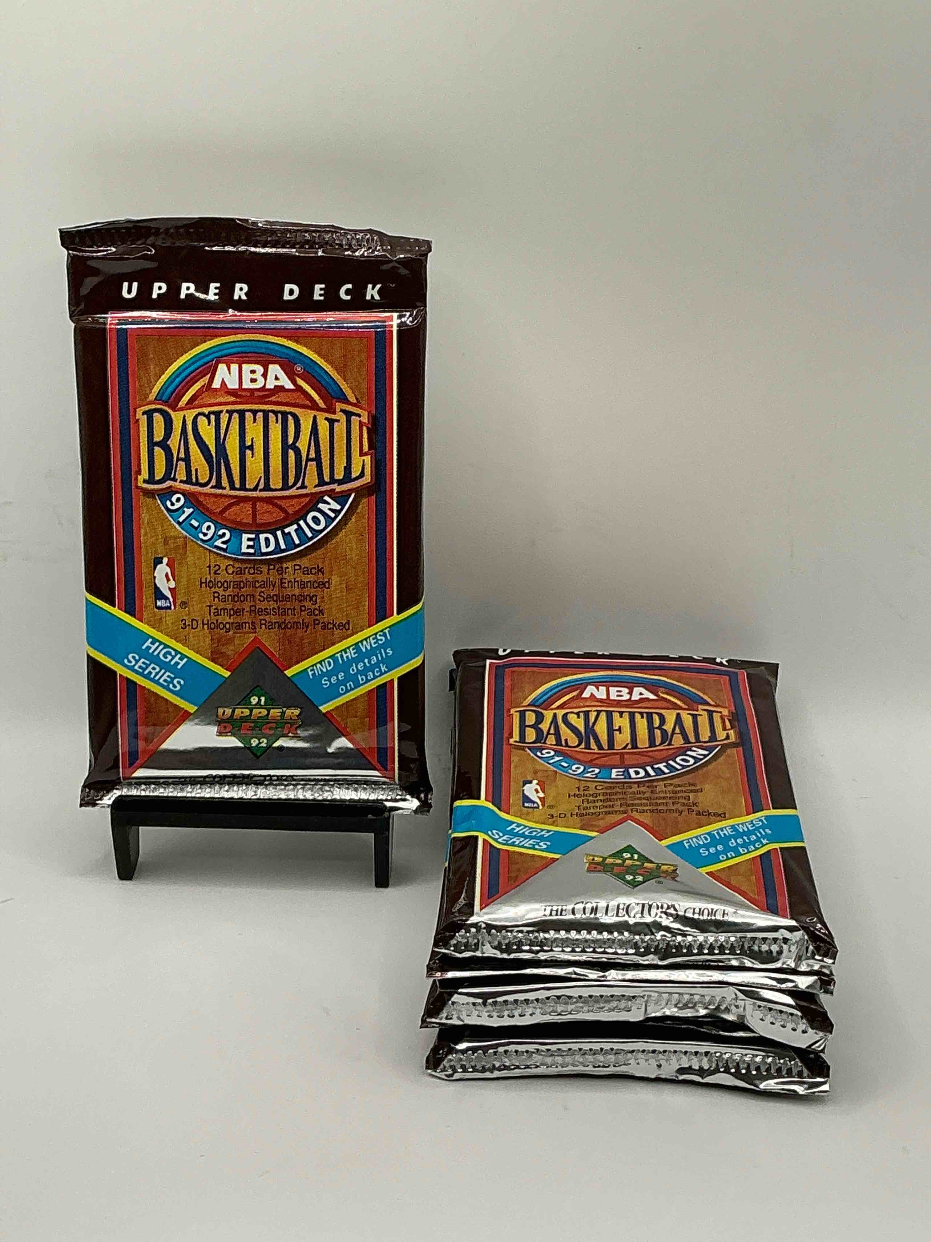 Wow, Find The West! 1991/92 HIGH SERIES Upper Deck NBA Basketball Sealed Pack, Direct From Original Sealed Retail Case! Potential To Find A Jerry West Signature Card Only In This High Series... Super Rare! Also Search For Valuable Michael Jordans & Too Many Great Cards To List! An Awesome Investment In Sports Card Memorabilia! You May Never See These Again, Super Rare!