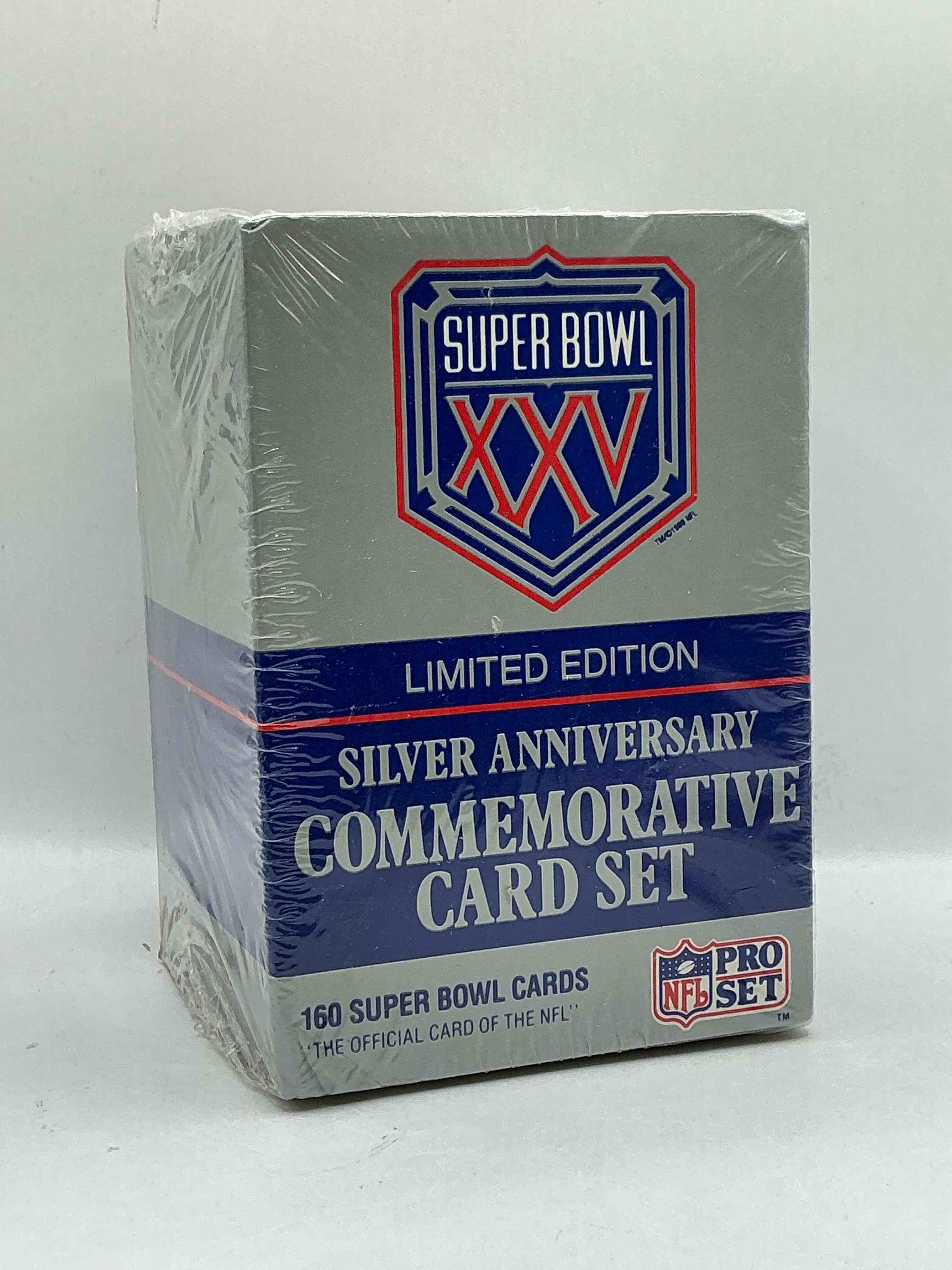 Limited Edition Super Bowl XXV PRO SET Silver Anniversary Card Set! 160 Super Bowl Cards In This Unopened Commemorative Card Set! Wow!