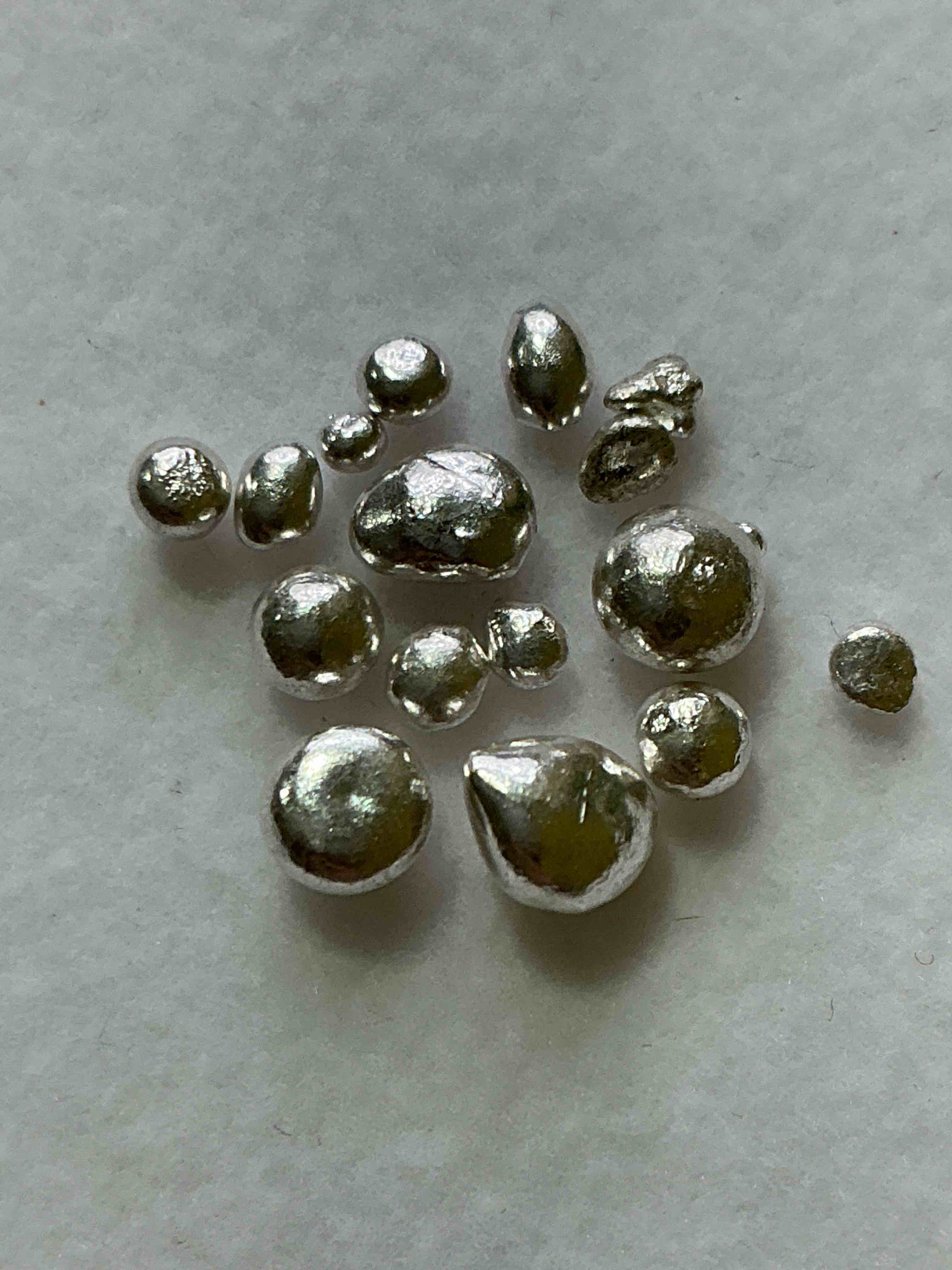 Silver Nuggets! .999 US Fine Silver, In Small Nugget Form! Total Weight Of All Nuggets In Lot Approximately 3 Grams, Bid Is Per Nugget! A Cool Way To Invest In Fine US Silver! Includes Collector Capsule!