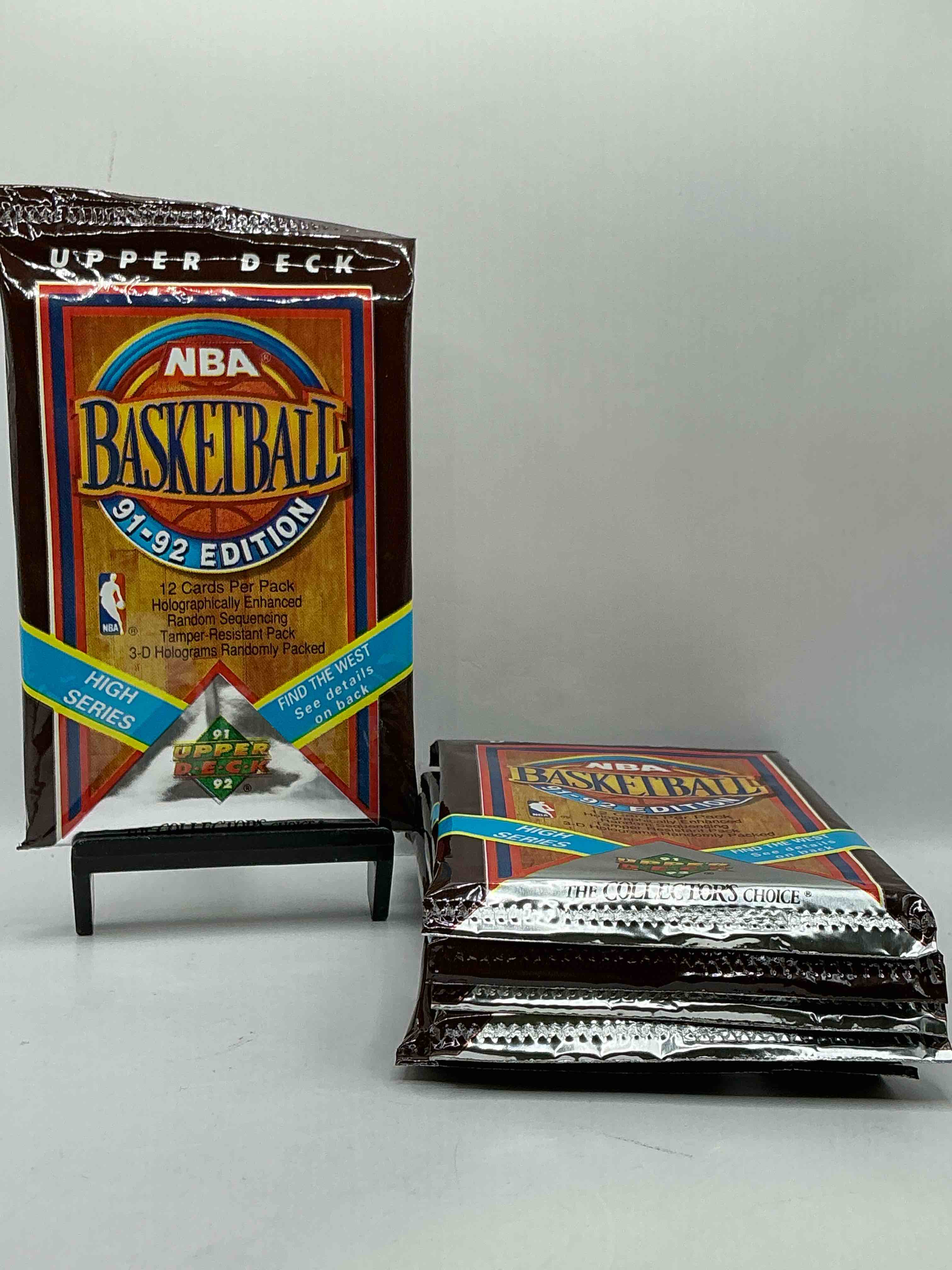 Wow, Find The West! 1991/92 HIGH SERIES Upper Deck NBA Basketball Sealed Pack, Direct From Original Sealed Retail Case! Potential To Find A Jerry West Signature Card Only In This High Series... Super Rare! Also Search For Valuable Michael Jordans & Too Many Great Cards To List! An Awesome Investment In Sports Card Memorabilia! You May Never See These Again, Super Rare!