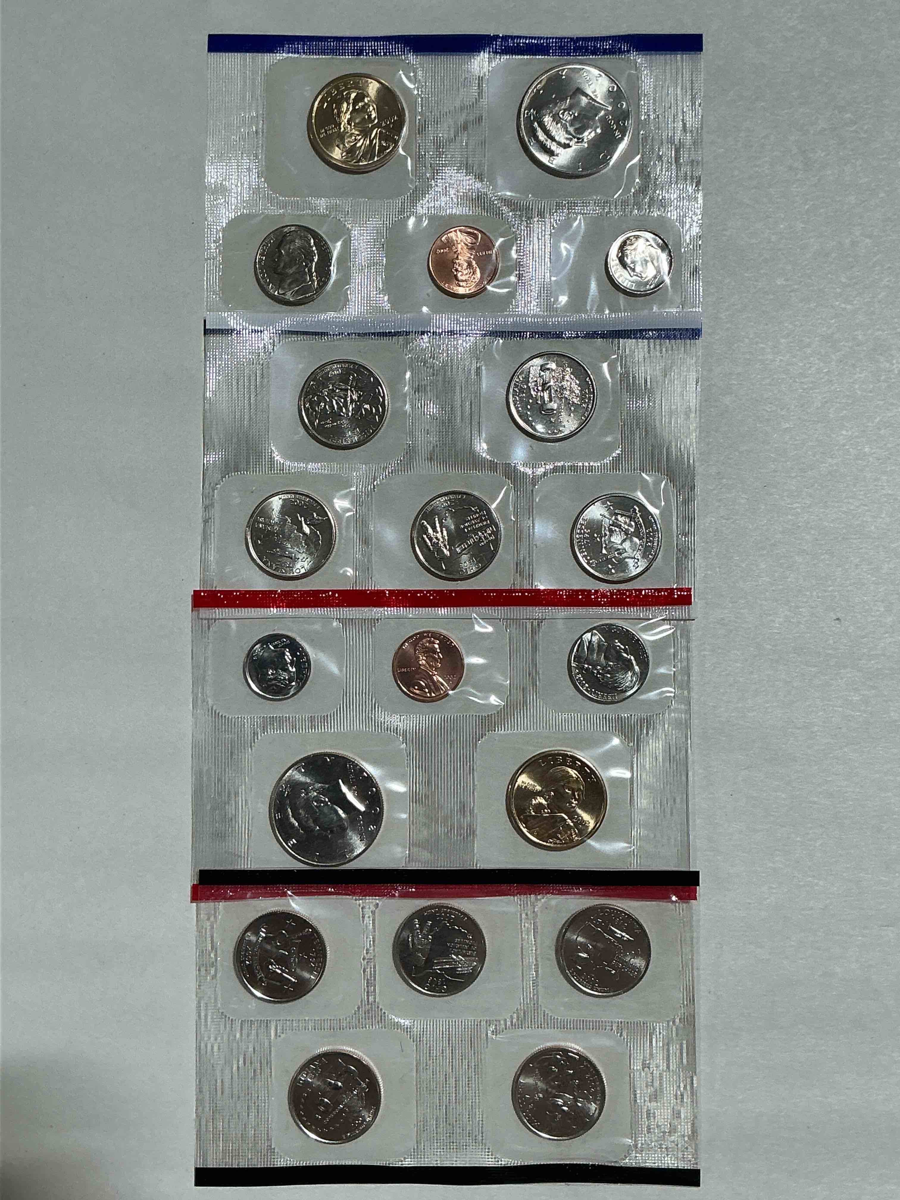 2002 philadelphia & denver mint coins! 20 coins, including sacagawea dollars, half dollars, state quarters, nickels, dimes & pennies! wow!