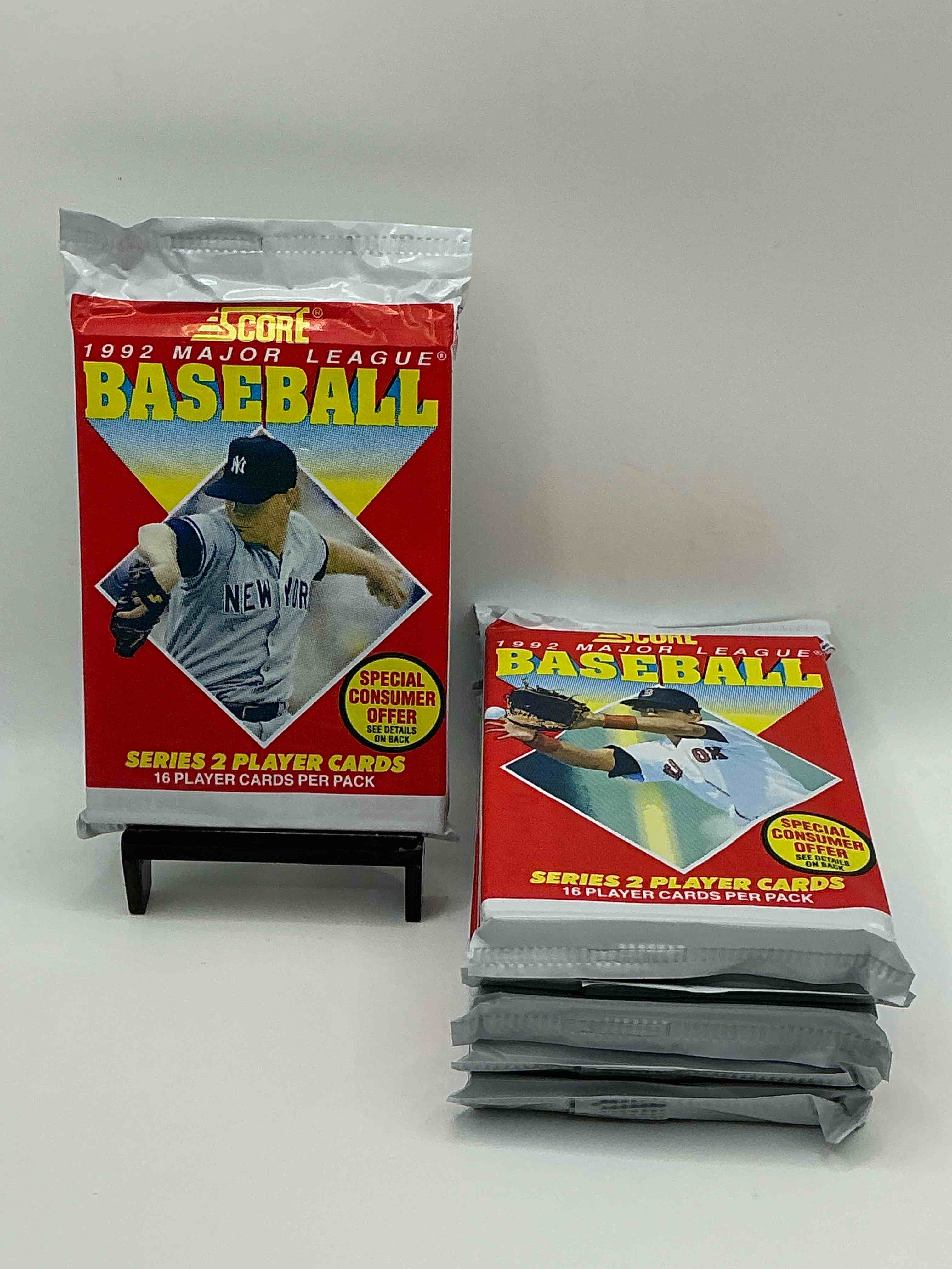1992 score pinncale packs! score baseball unopened packs direct from original retail case! these packs could have early griffey jr ,cards & more!