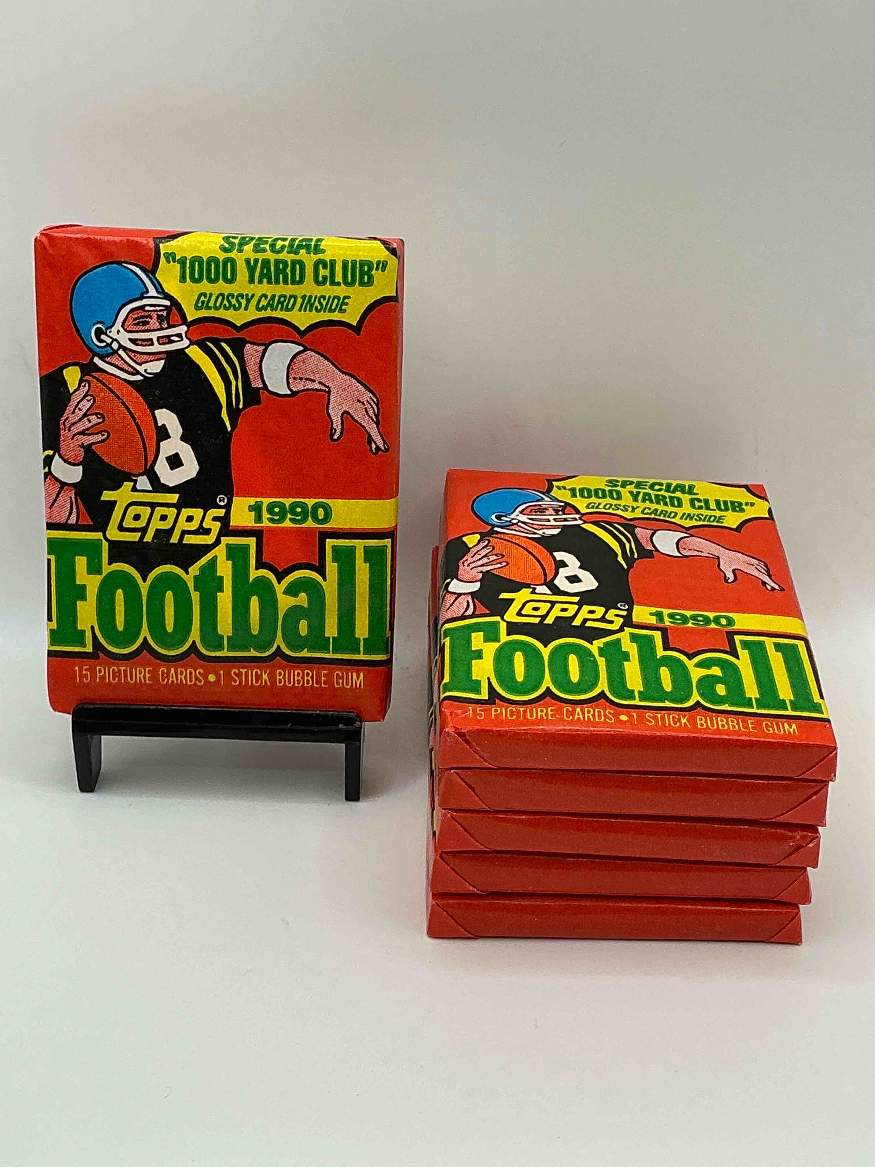 The Last Year Of Football Wax! Joe Montana, Emmitt Smith & Barry Sanders!? 1990 Topps Football Unopened Sports Card Wax Pack, Direct From Original Retail Box! Getting Hard To Find! Search For Early Barry Sanders & Jerry Rice & So Much More!