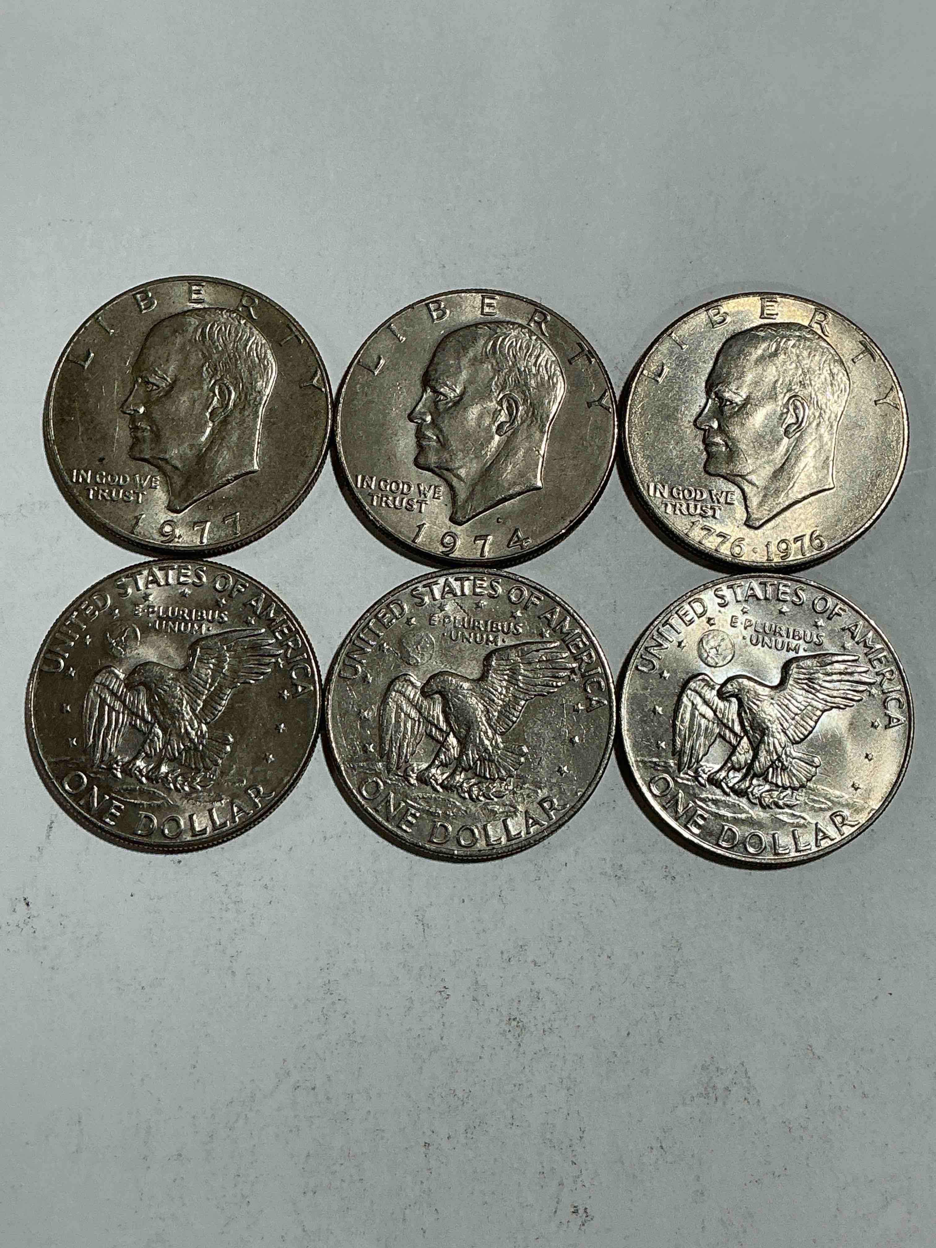 Gorgeous Eisenhower Dollar Coins! These Striking, Large U.S. Coins Were Minted From 1971-1978. Here Are Gorgeous Examples Of “Ike" Dollars From The 1970s! These Coins Have Become Immensely Popular With Collectors & Some Have Great Toning!