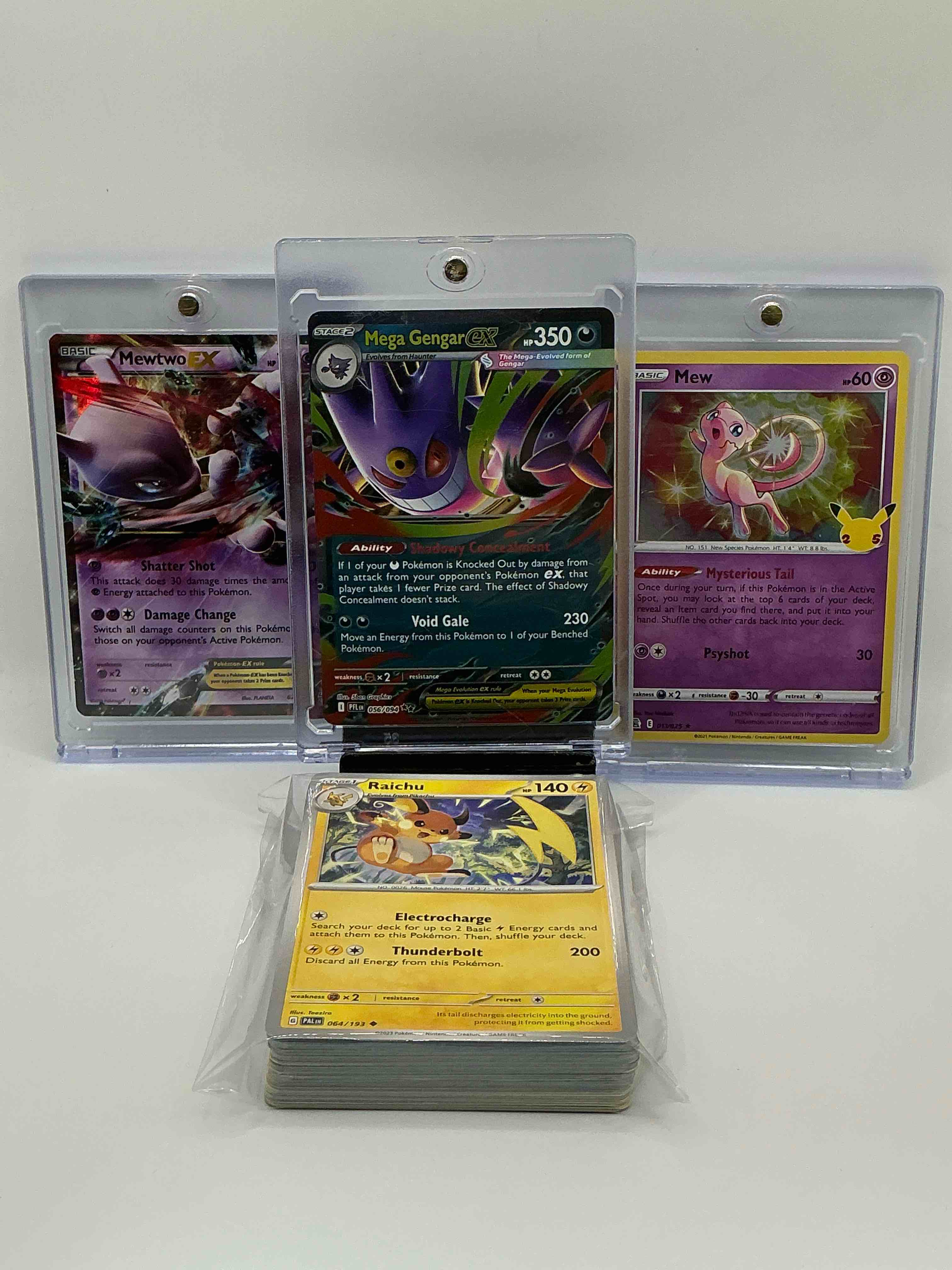 Purple Pokémon Palooza! Color-Cycle Shadowy Concealment Void Gale Mega Gengar, Color Burst Shatter Shot Damage Change Mewtwo EX, Holographic Blast Mysterious Tail Psyshot Mew! Along With 50 Other Pokémon Heroes, Legends & Commons! 