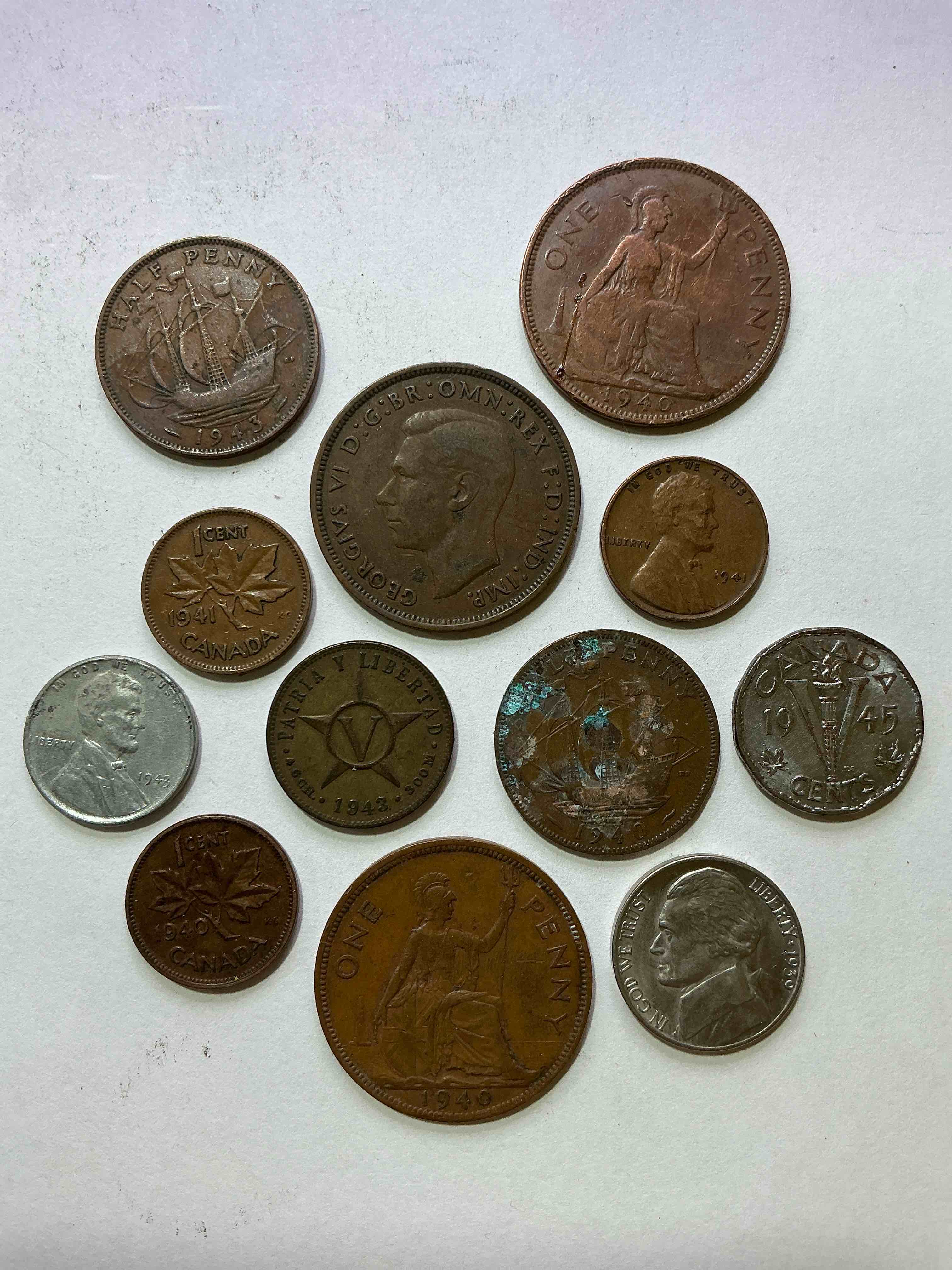 World War Two Buffs Rejoice! Up For Auction Is An Awesome Collection Of World War II Era Coins (1939-1945) From Around The World! Really Hard To Collect & Find In One Place! Really Cool Pieces Of History!