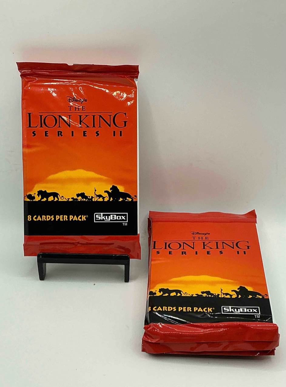 the original “the lion king” series ii packs! these packs are cool & can have rare cards inside! mufasa? simba!? who knows! how cool!? 1994 skybox series ii! 
