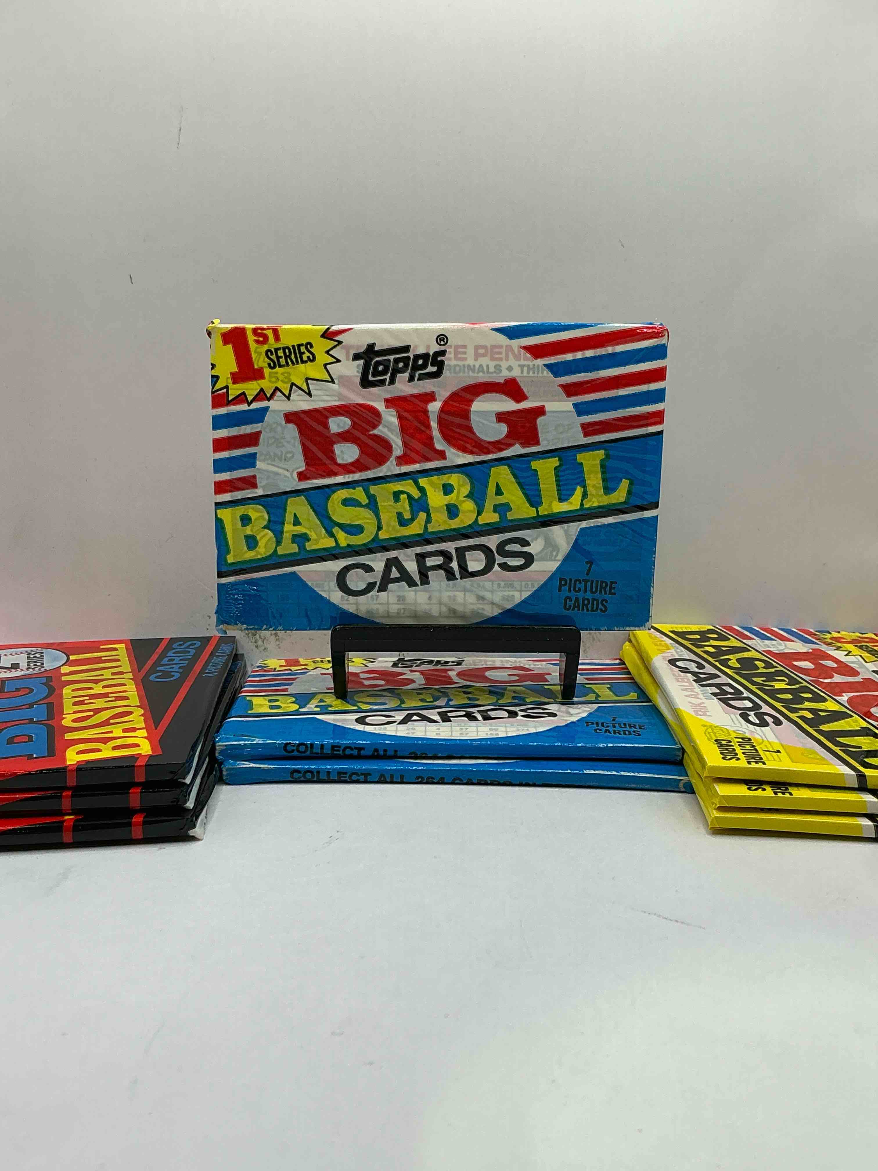 series one, two & three! 1989 big baseball! here's something for nostalgia fans! 1989 topps big baseball sealed card pack, 1st series, direct from original retail case! 1989 year hard to find! search for valuable cards from don mattingly, mark mcgwire & barry bonds!